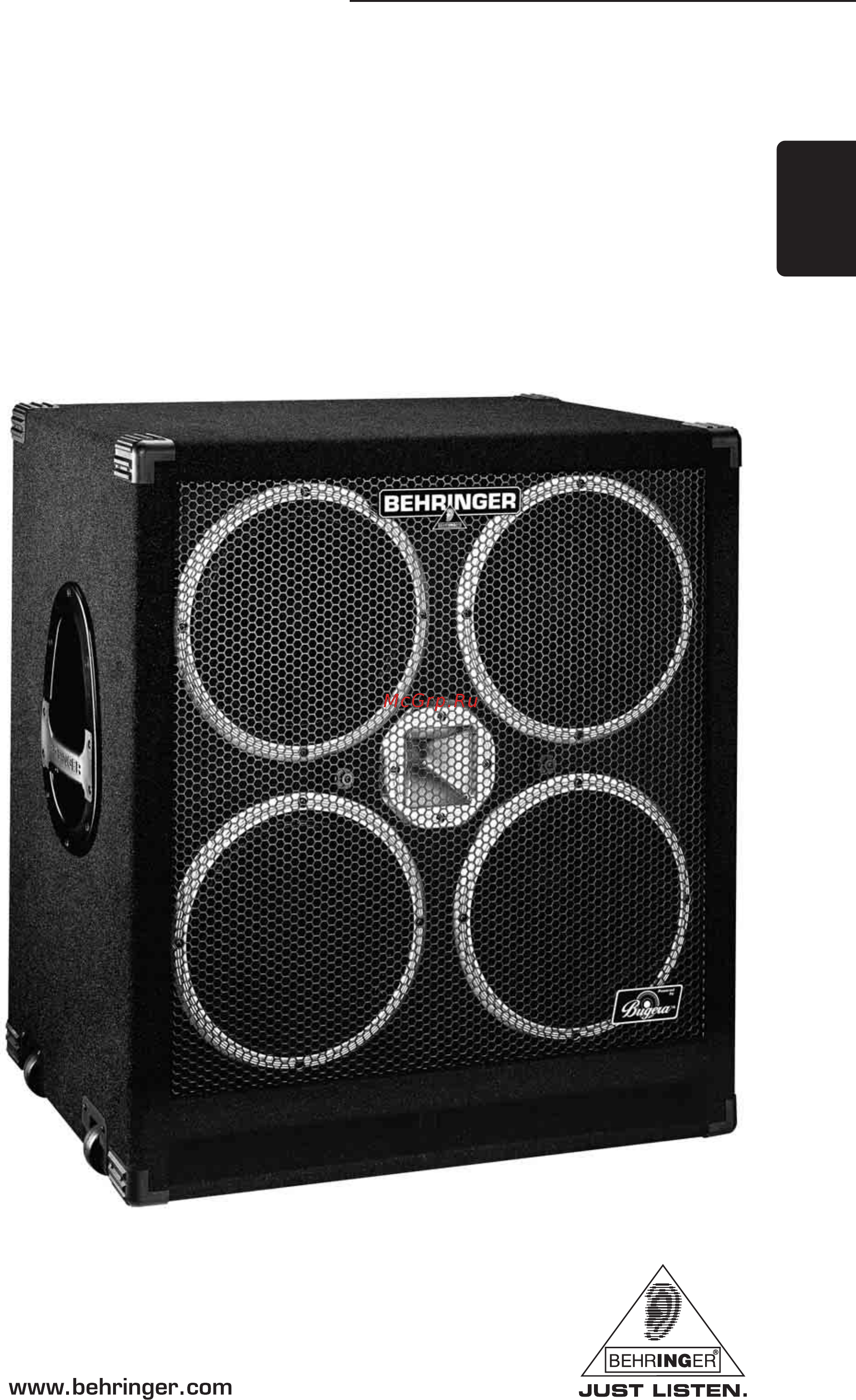 Behringer BB 410 ULTRABASS Инструкция по эксплуатации онлайн
