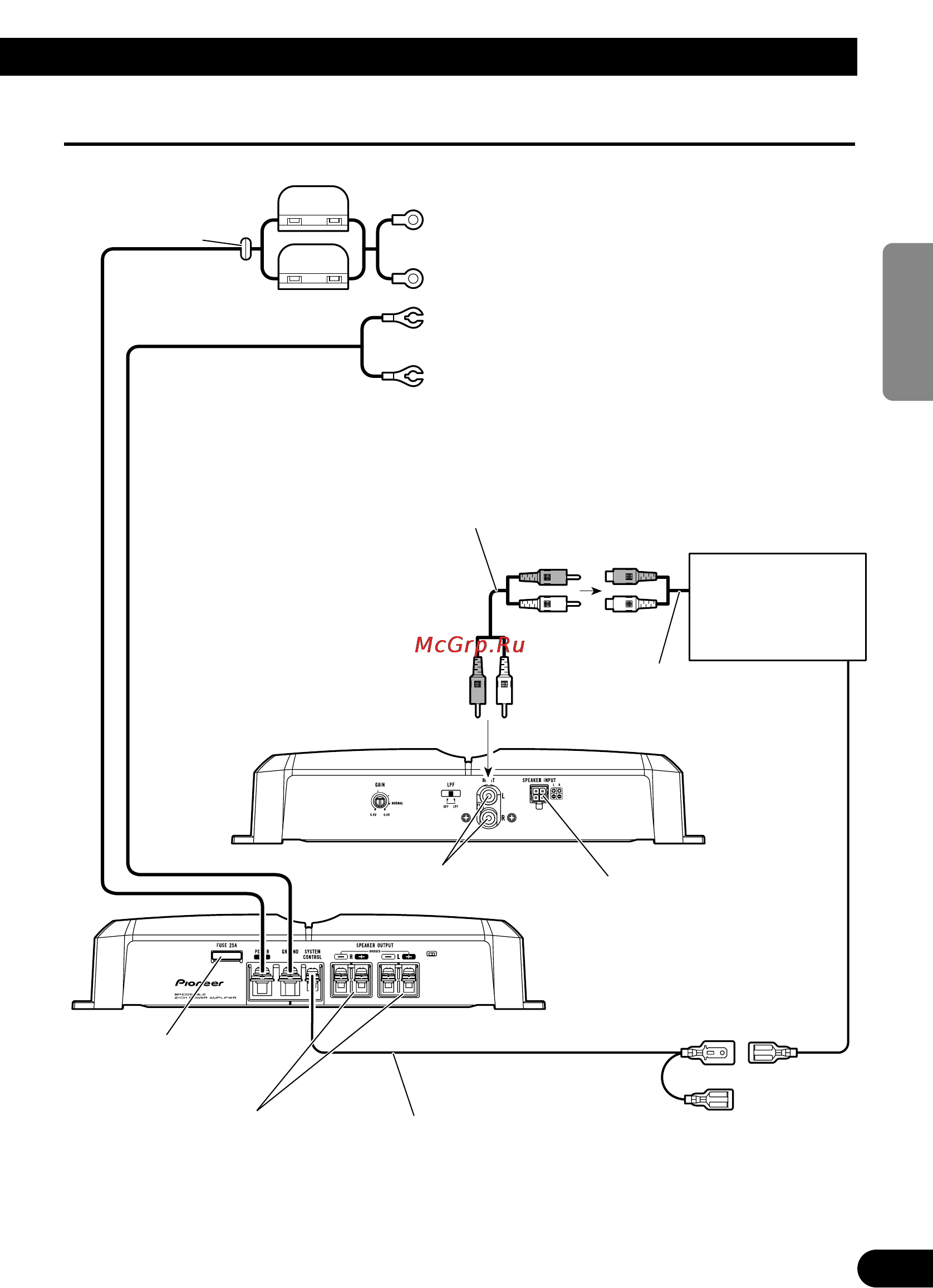 Pioneer GM-3300T [19/85] Diagrama de conexión