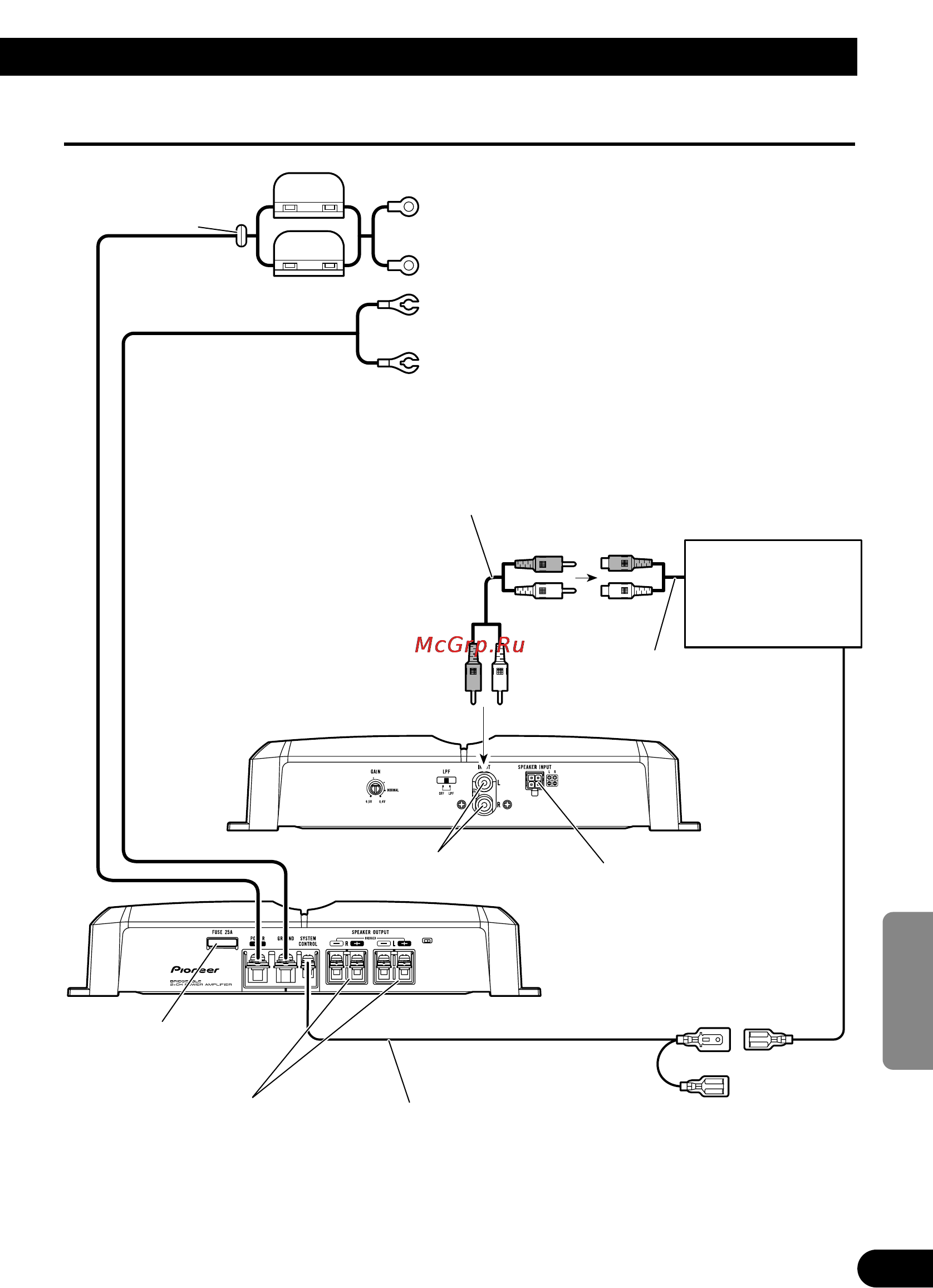 Pioneer GM-3300T [67/85] Aansluitschema