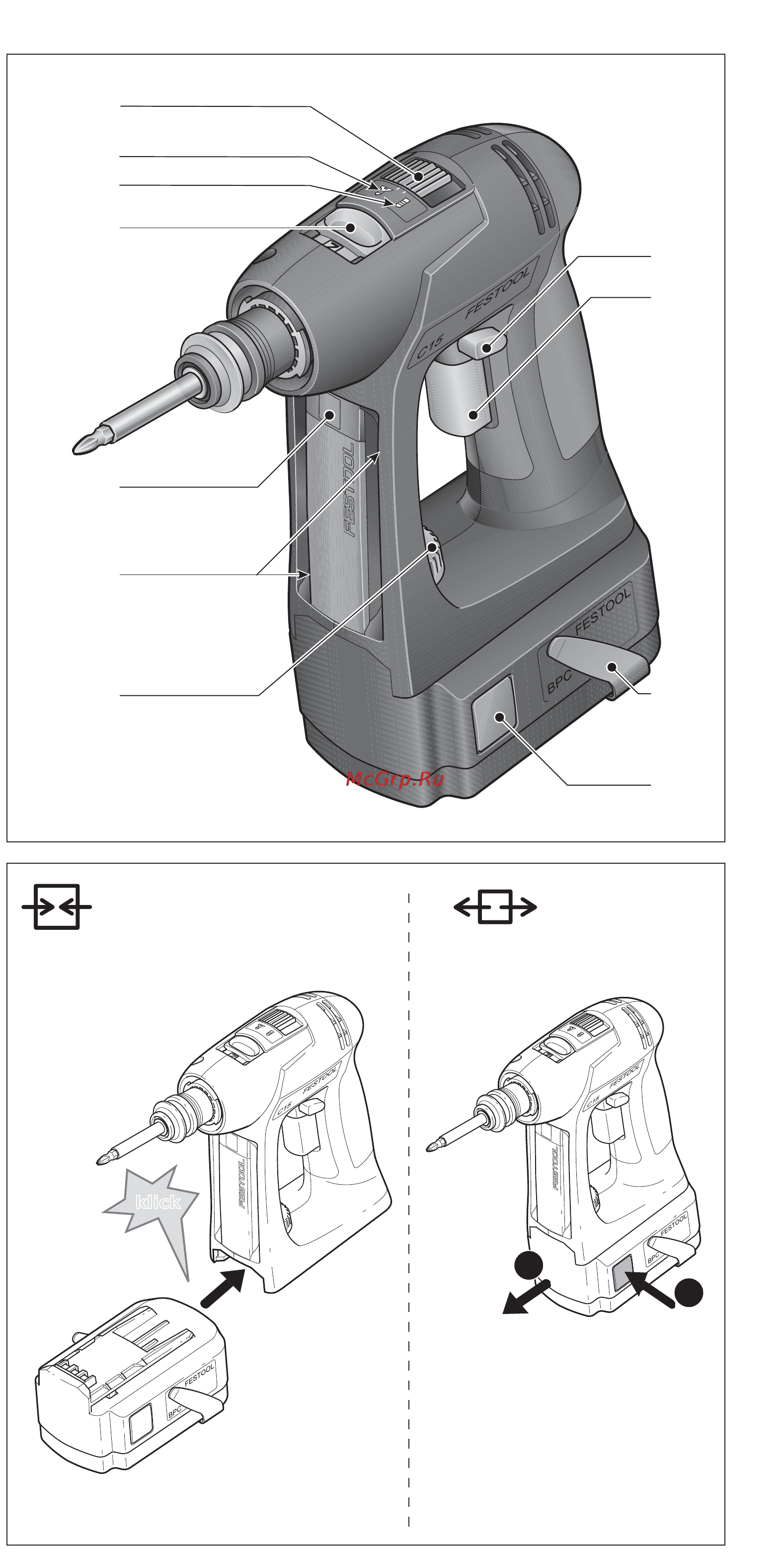 Festool C 15 LI Plus 564260 Инструкция по эксплуатации онлайн [2/94] 2085
