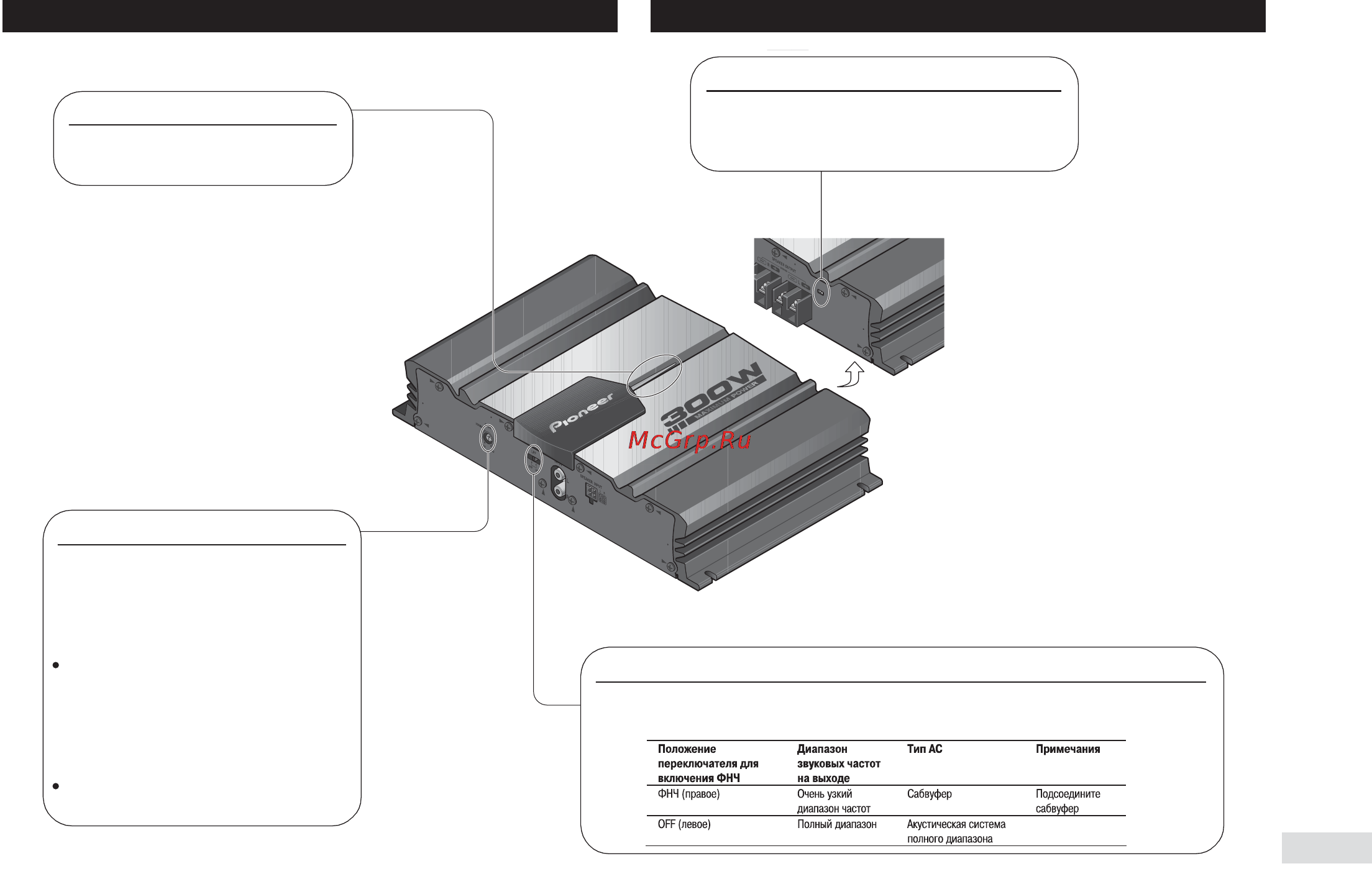 Pioneer GM-3100T [8/12] Настройка аппарата