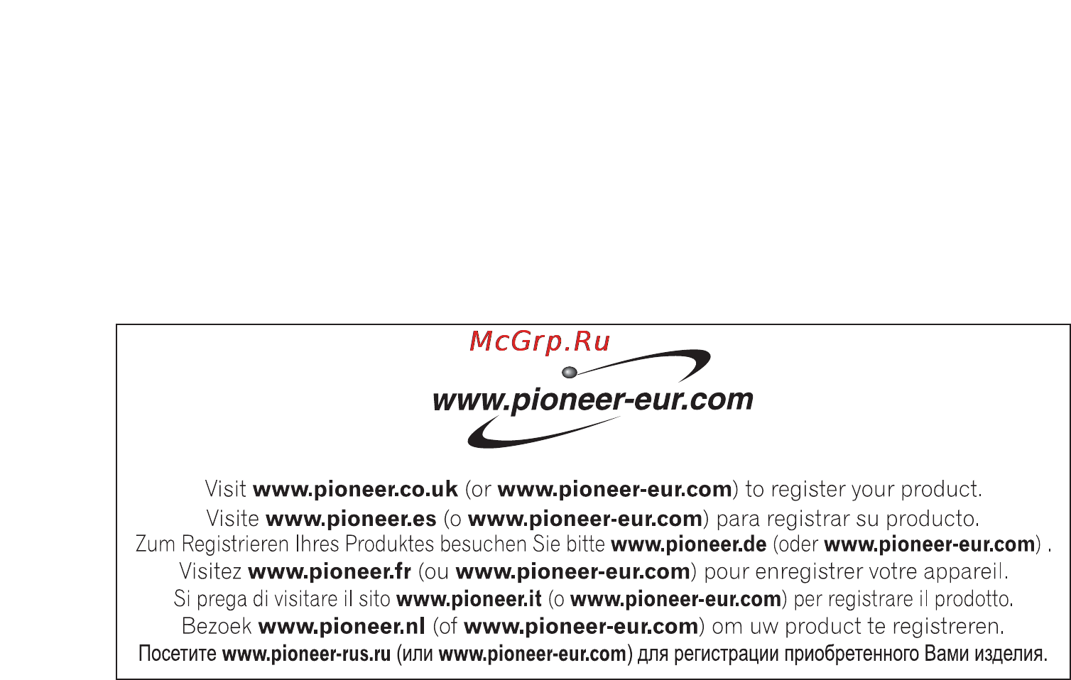 Pioneer PRS-D1200SPL [128/128] Www pioneer eur com