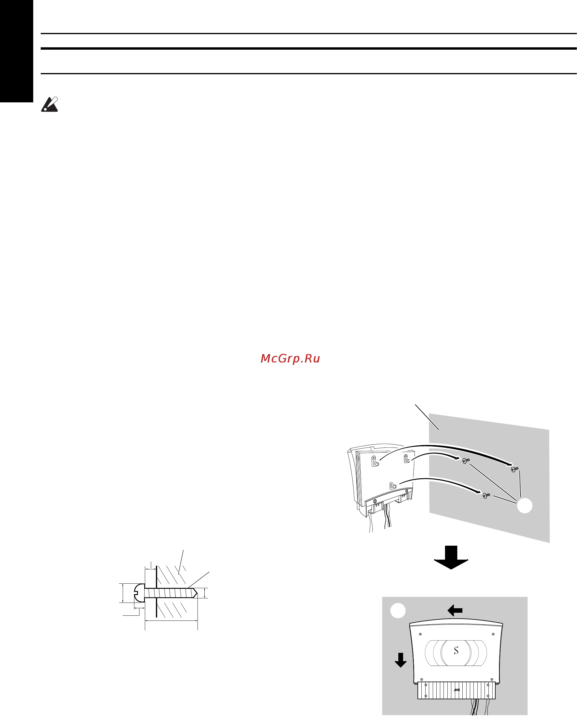 JVC VS-DT6R [14/122] Instalace přístroje na stěně instalace přístroje na stěně instalace přístroje na stěně instalace přístroje na stěně