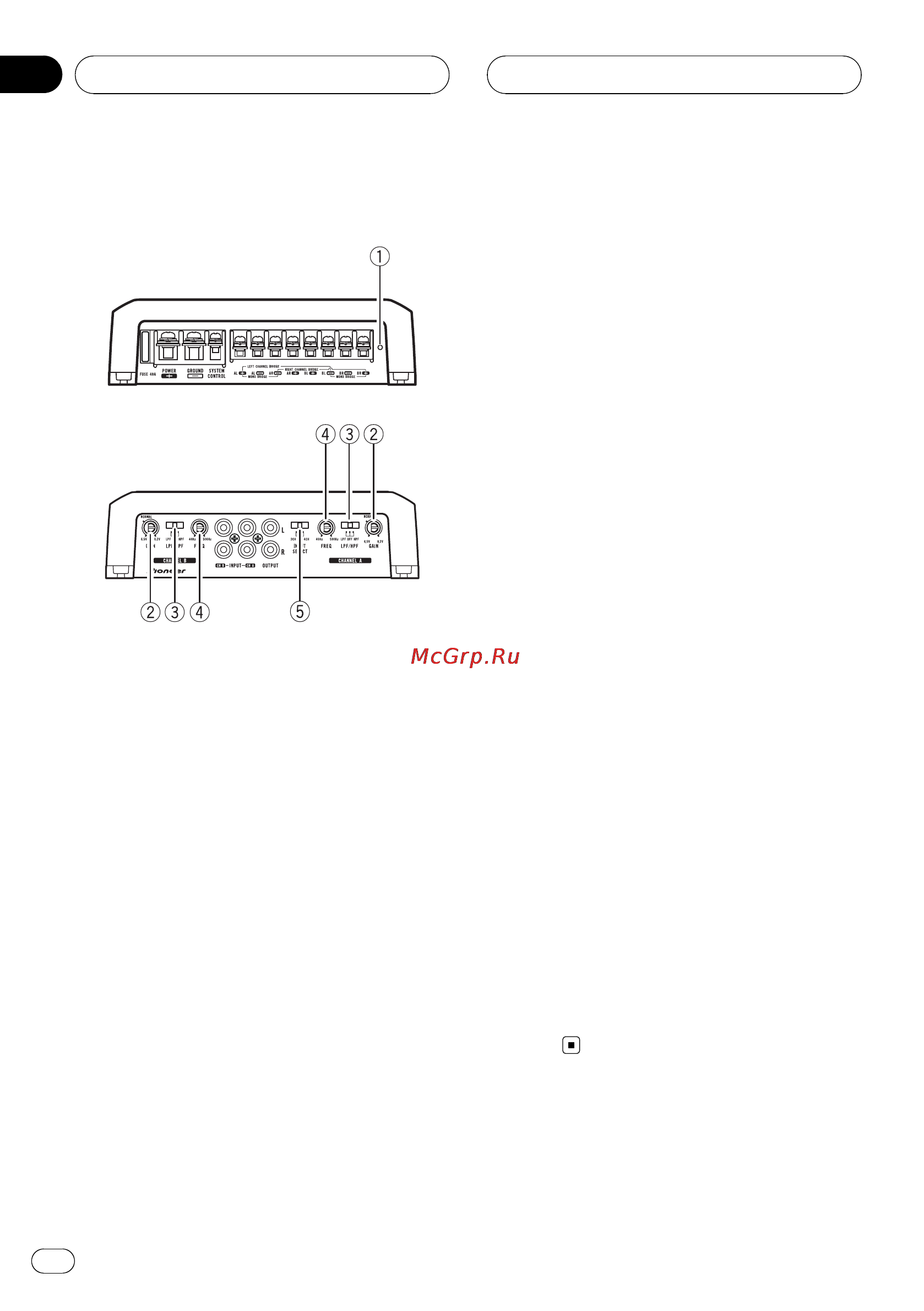 Pioneer GM-D9500F [32/104] Impostazione dell unità