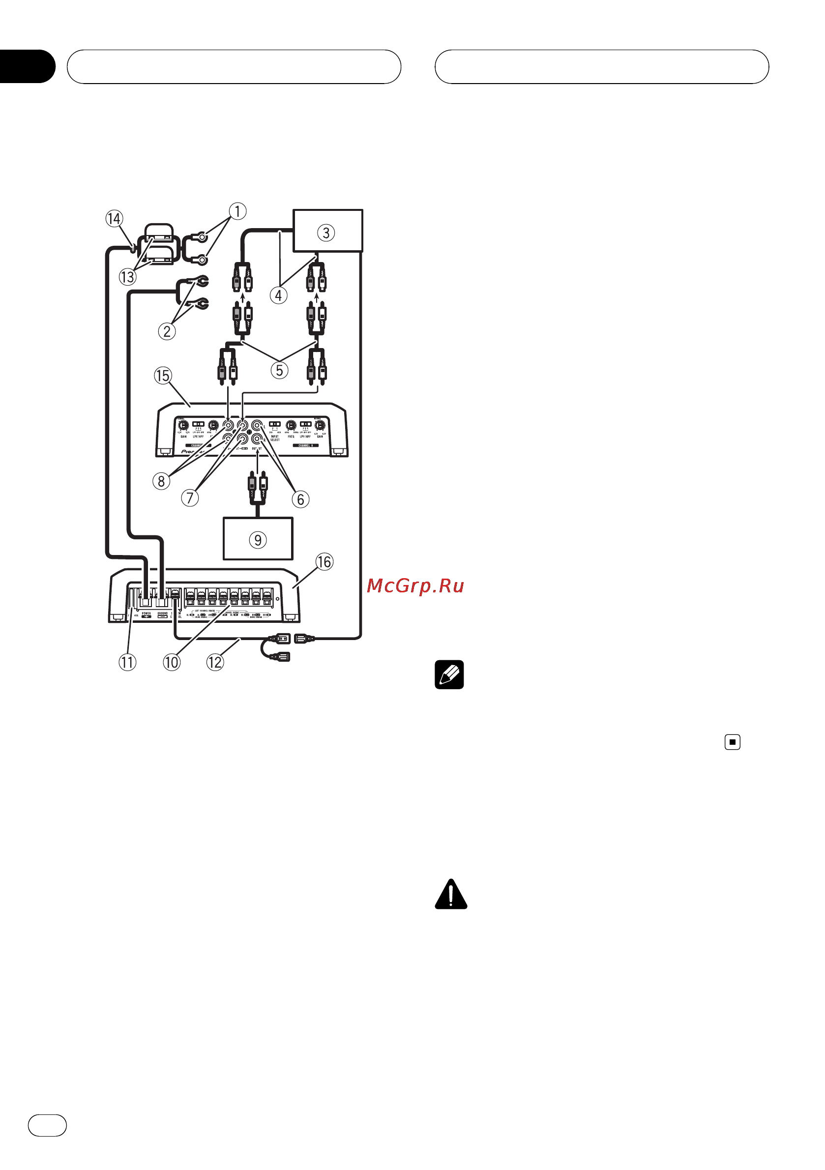 Pioneer GM-D9500F [34/104] Prima di collegare l amplificatore