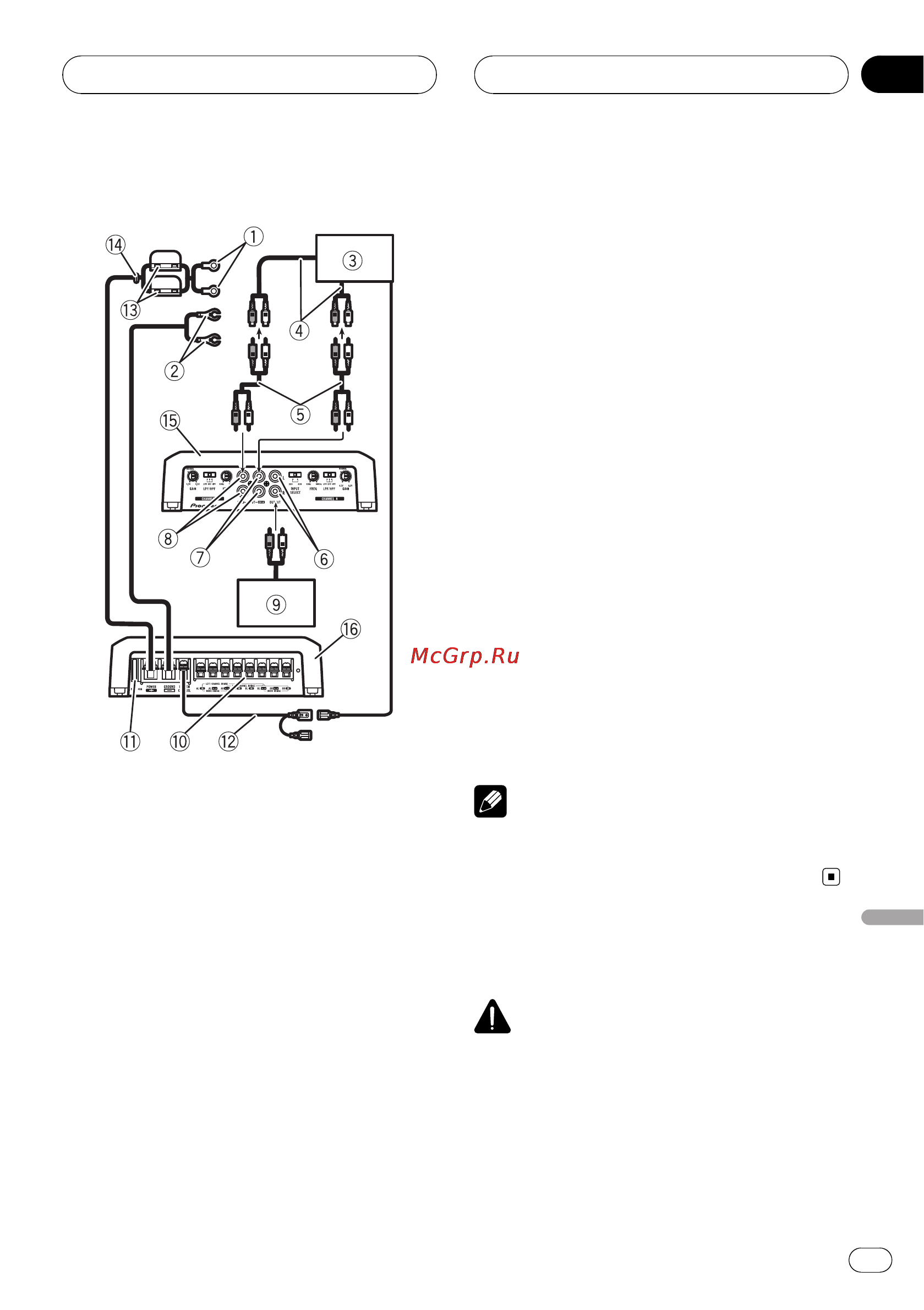 Pioneer GM-D9500F [77/104] Aansluitschema
