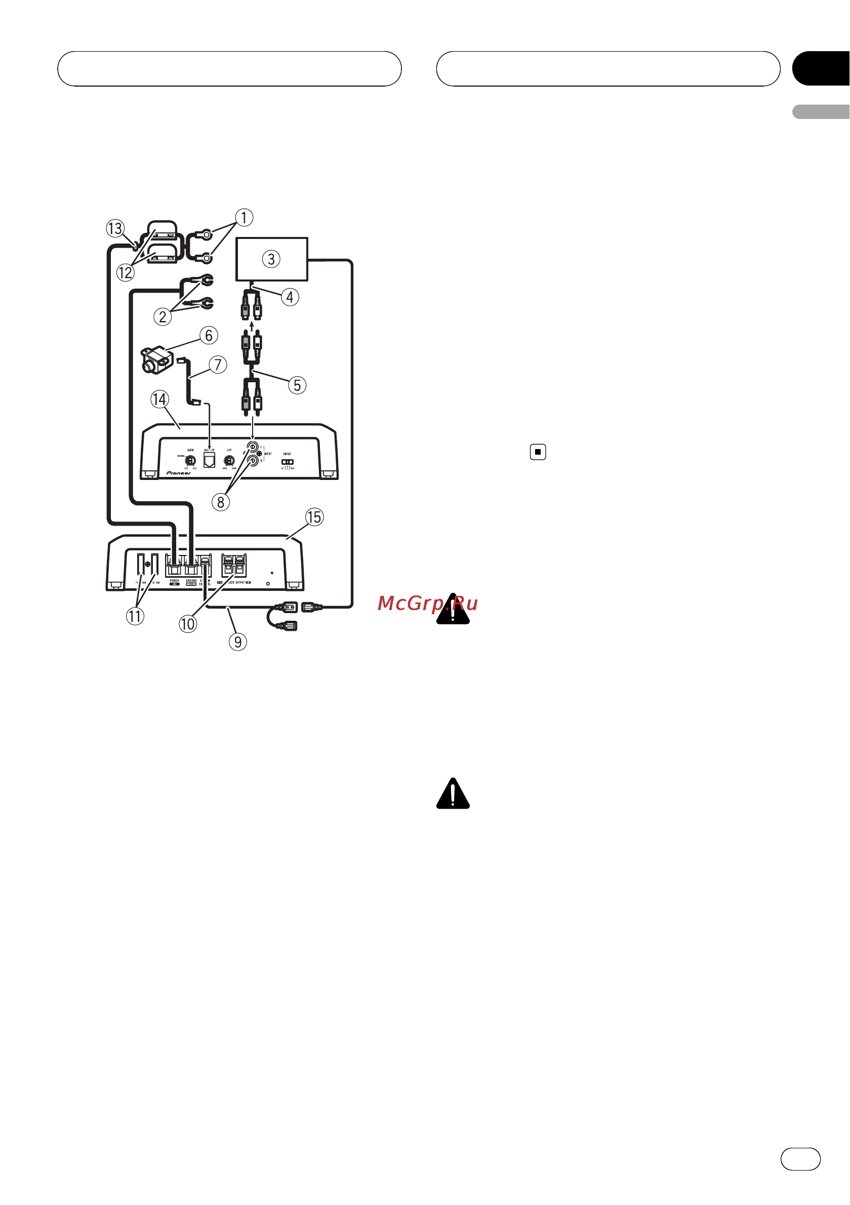 Pioneer GM-D8500M [7/88] Before connecting the amplifier