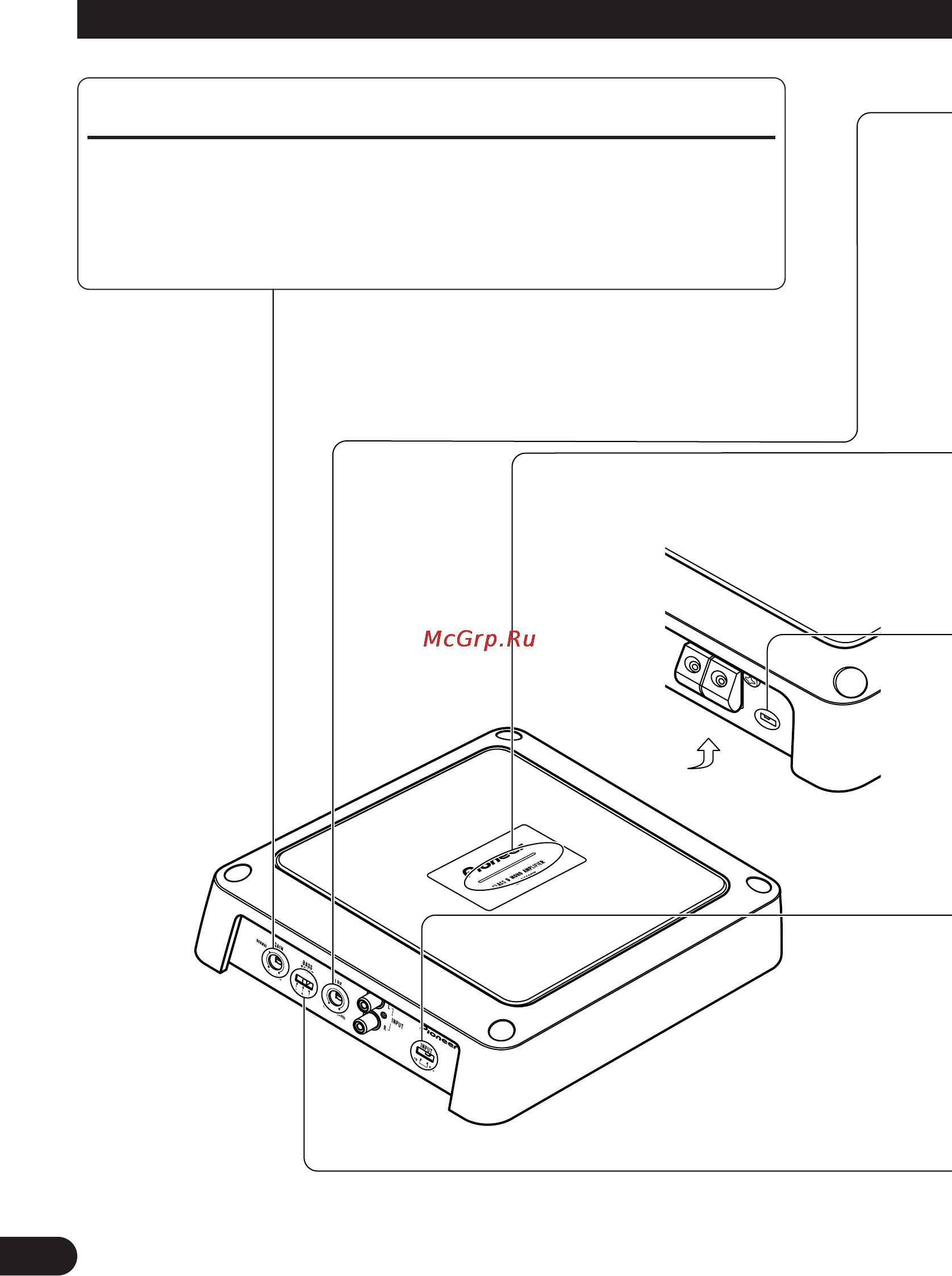Pioneer GM-D7400M [4/86] Setting the unit
