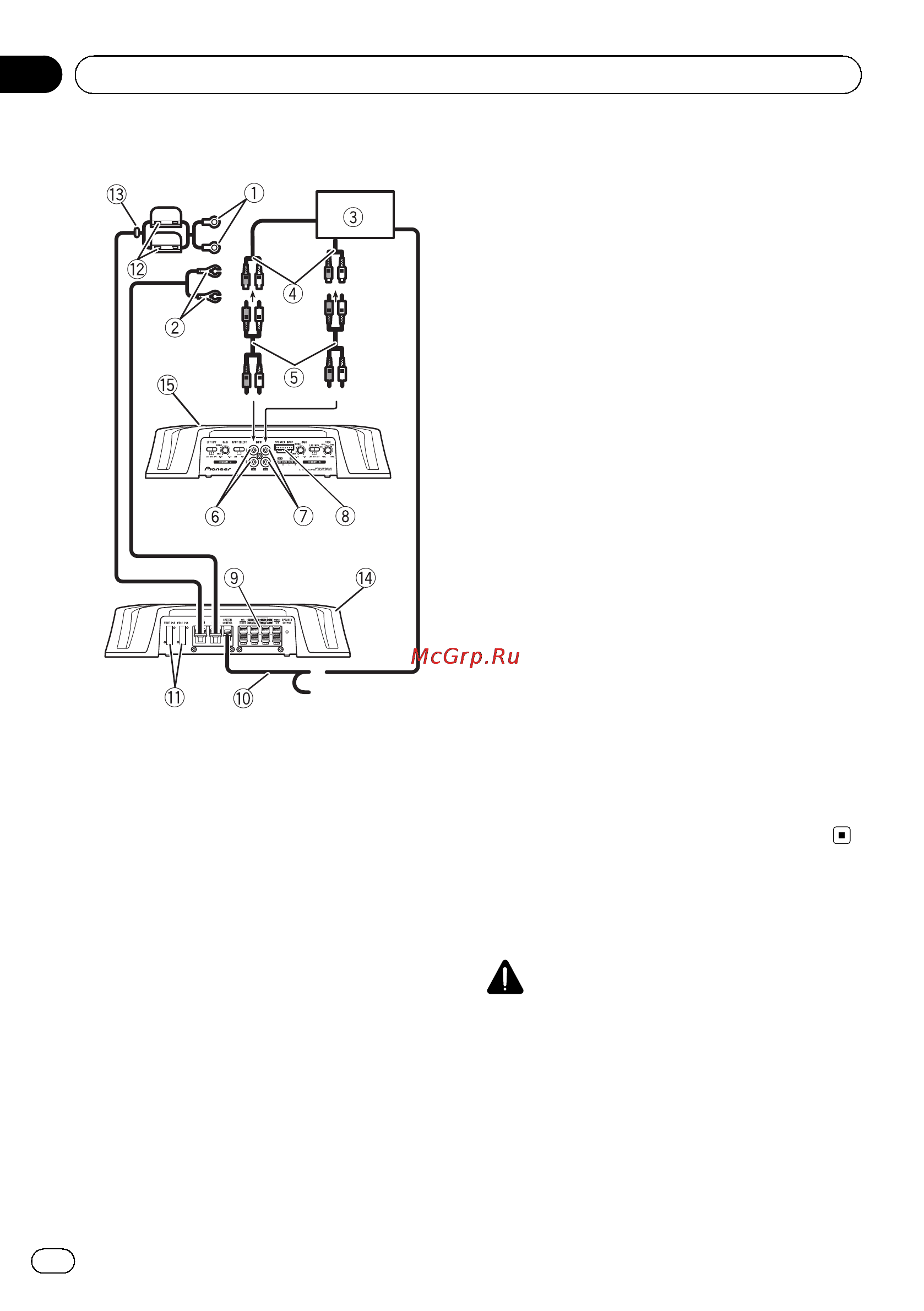 Pioneer GM-6500F [18/96] Connexion des appareils