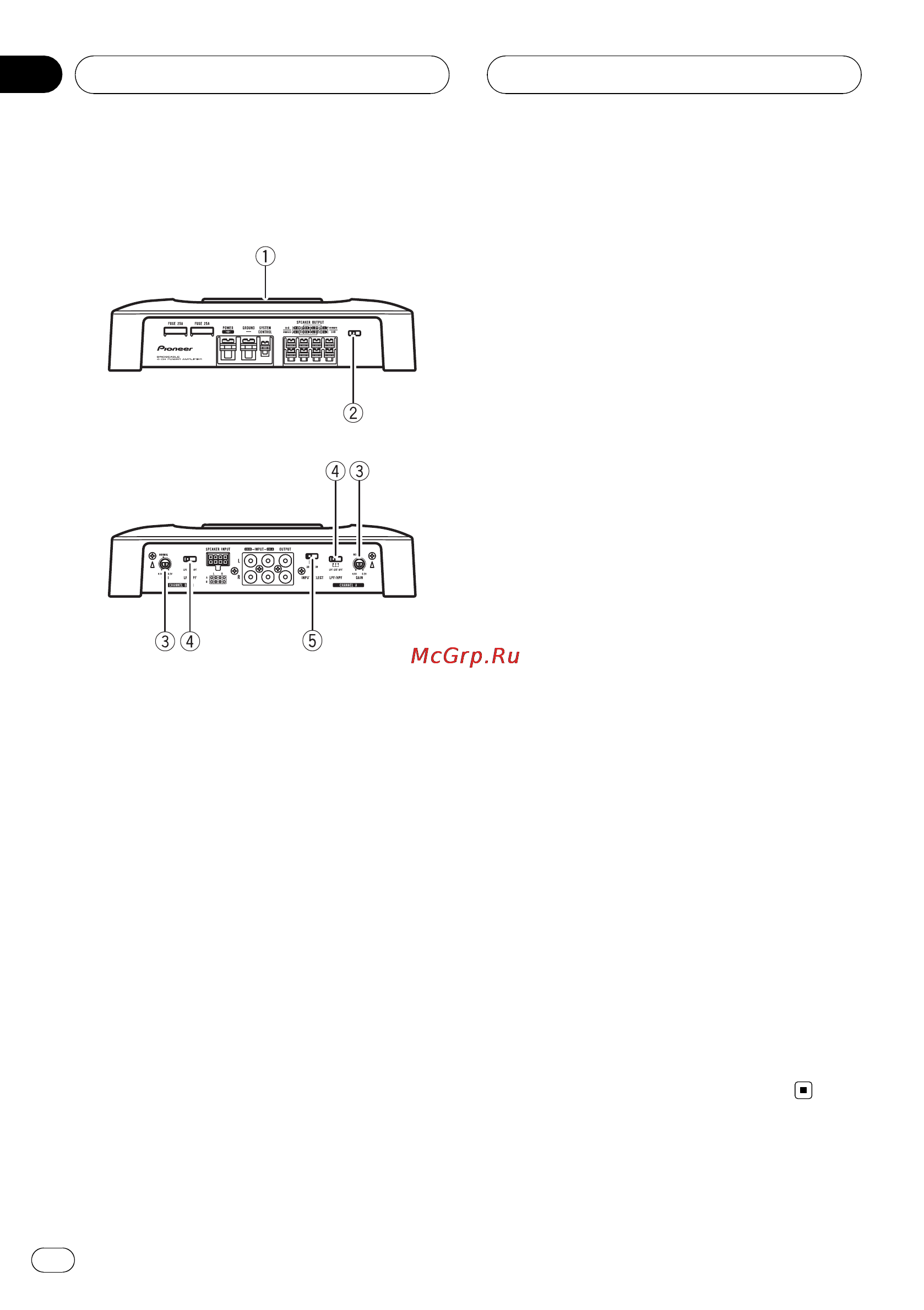 Pioneer GM-6400F [48/104] Description de l appareil