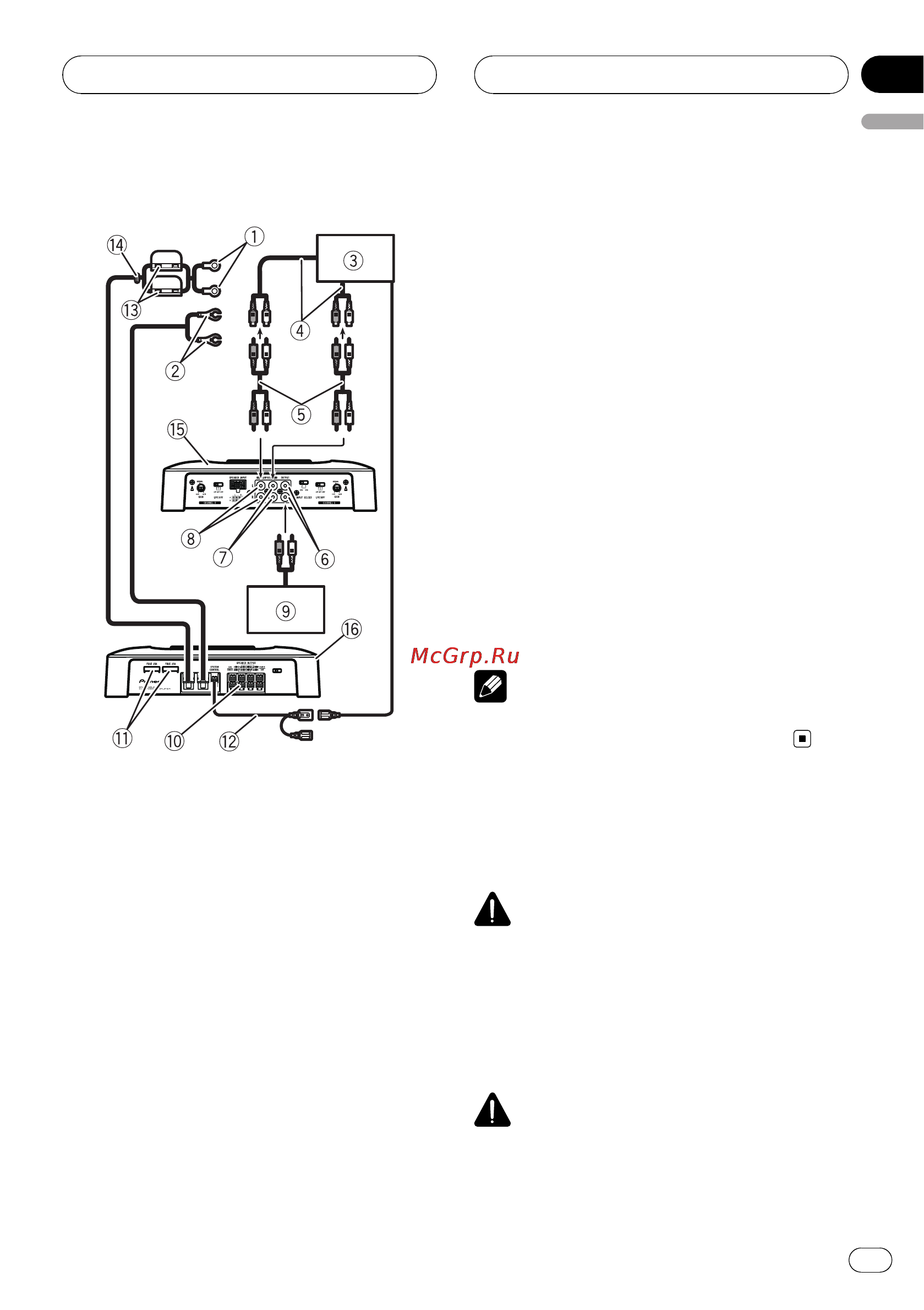 Pioneer GM-6400F [7/104] Before connecting the amplifier