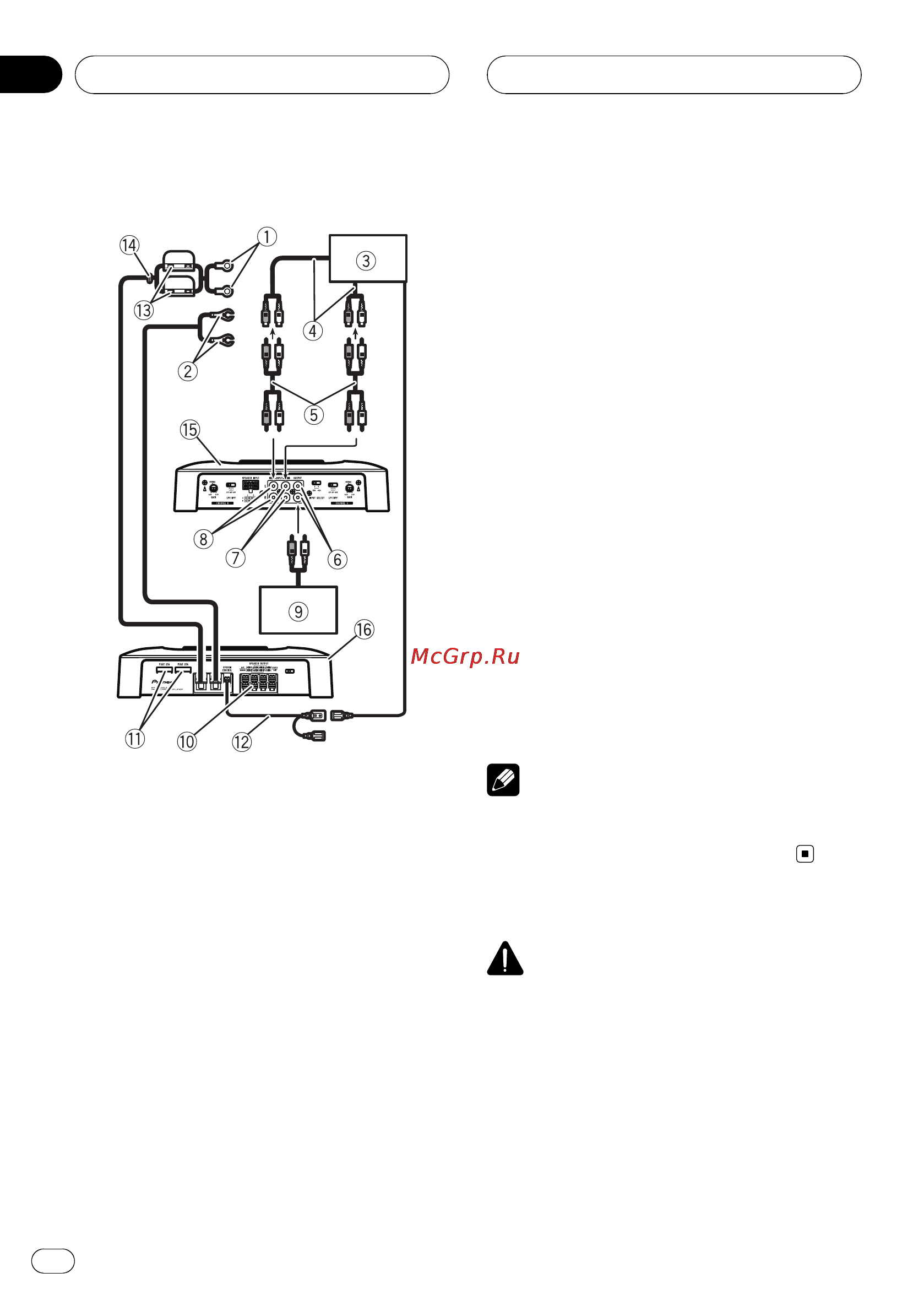 Pioneer GM-6400F [80/104] Aansluitingsschema