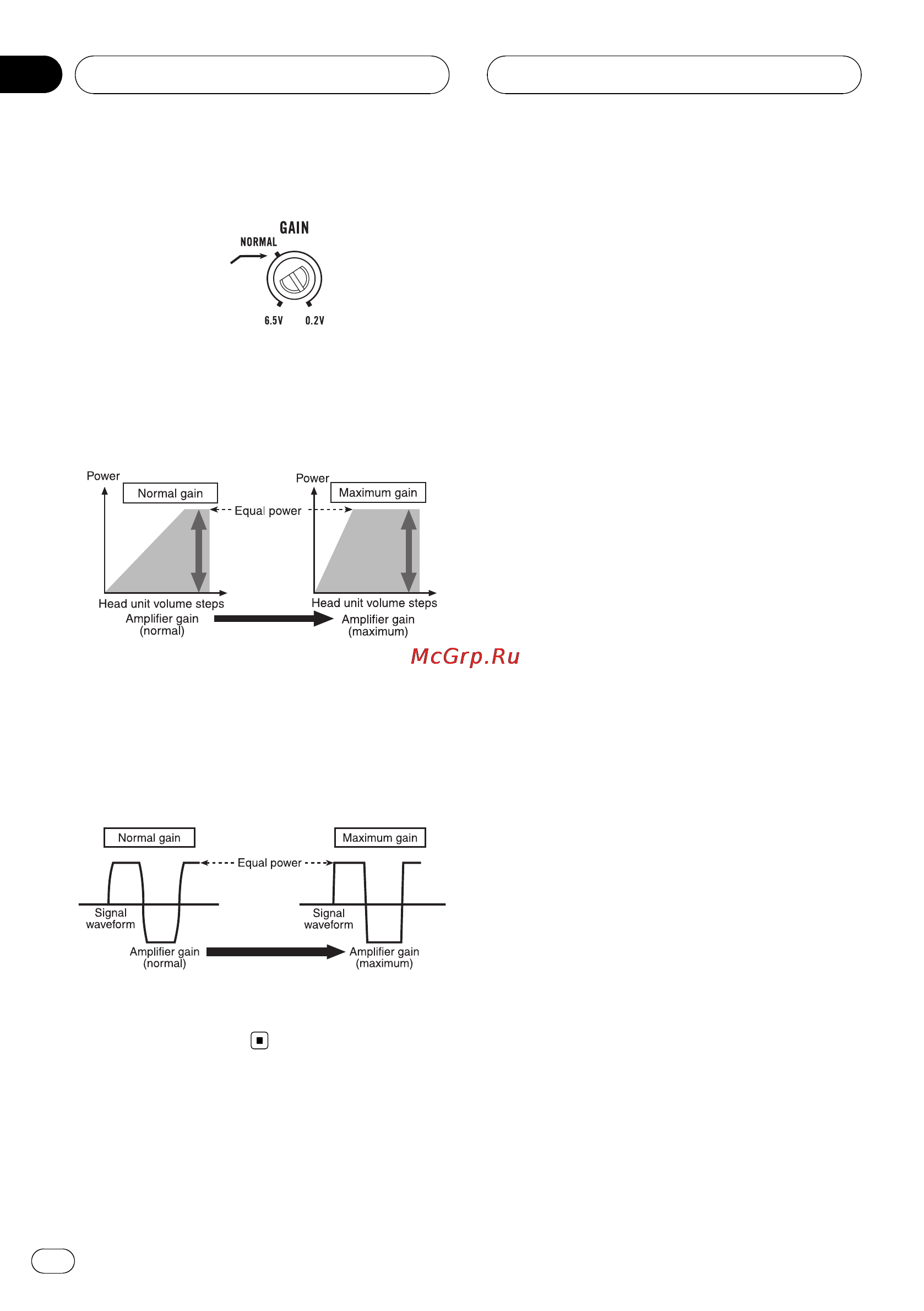Pioneer GM-5400T [6/96] Setting the unit