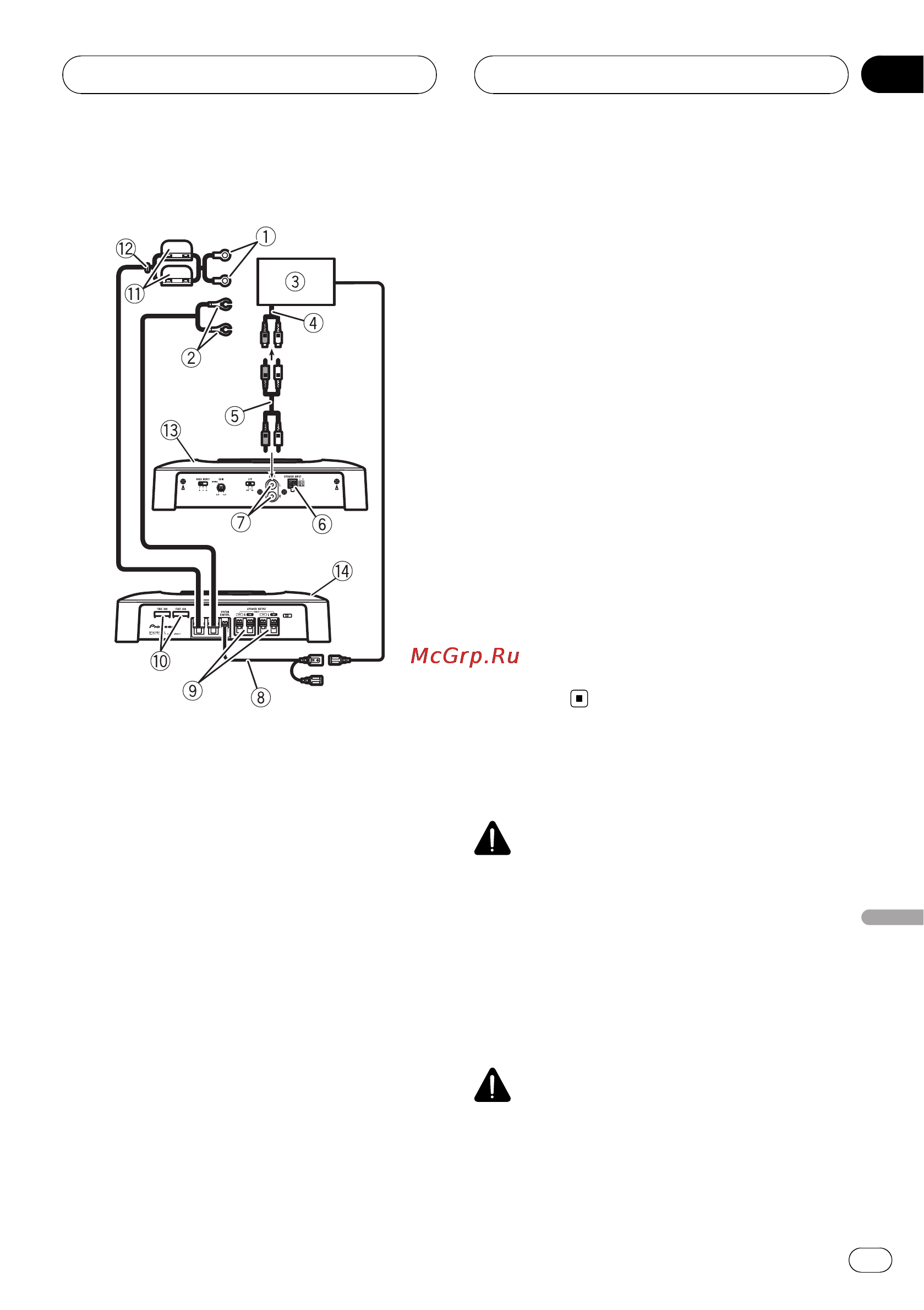 Pioneer GM-5400T [71/96] Aansluitingsschema