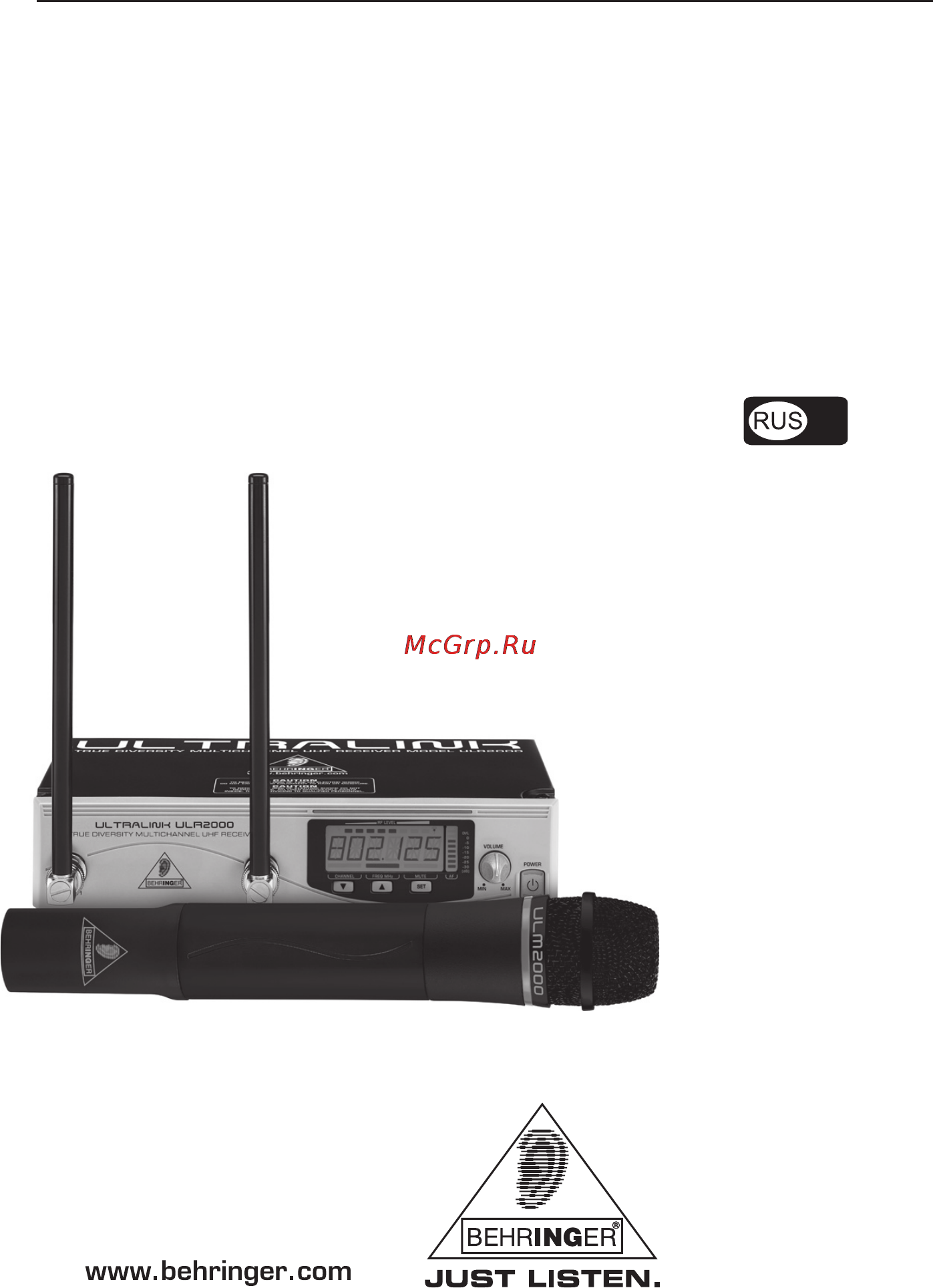 Behringer UL2000M Инструкция по эксплуатации онлайн