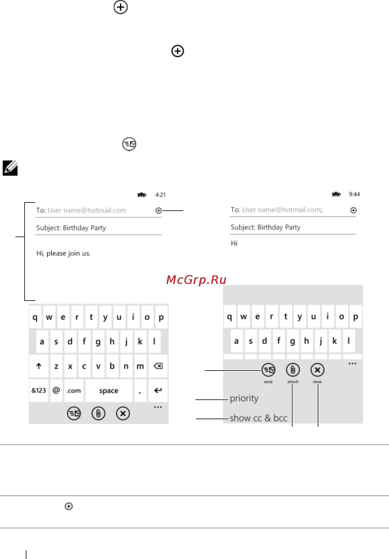 Dell Venue Pro [42/107] To compose and send an e mail