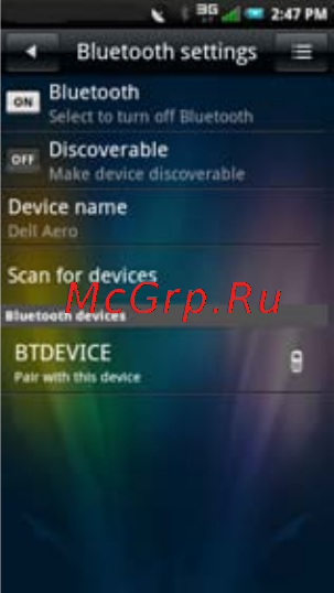 Dell Aero [87/202] Changing bluetooth settings