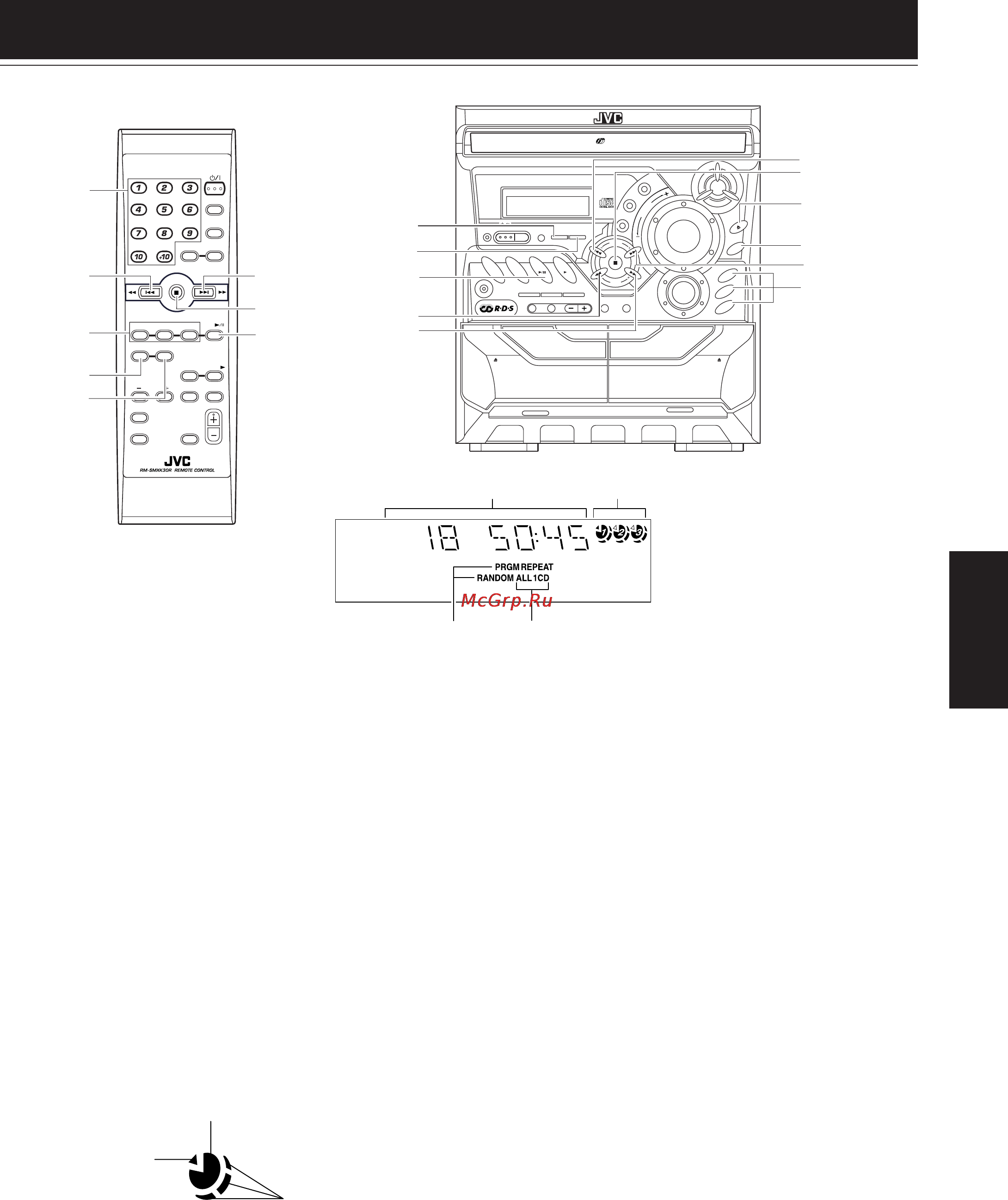 JVC MX-K10R [19/36] Работа с проигрывателем компакт дисков