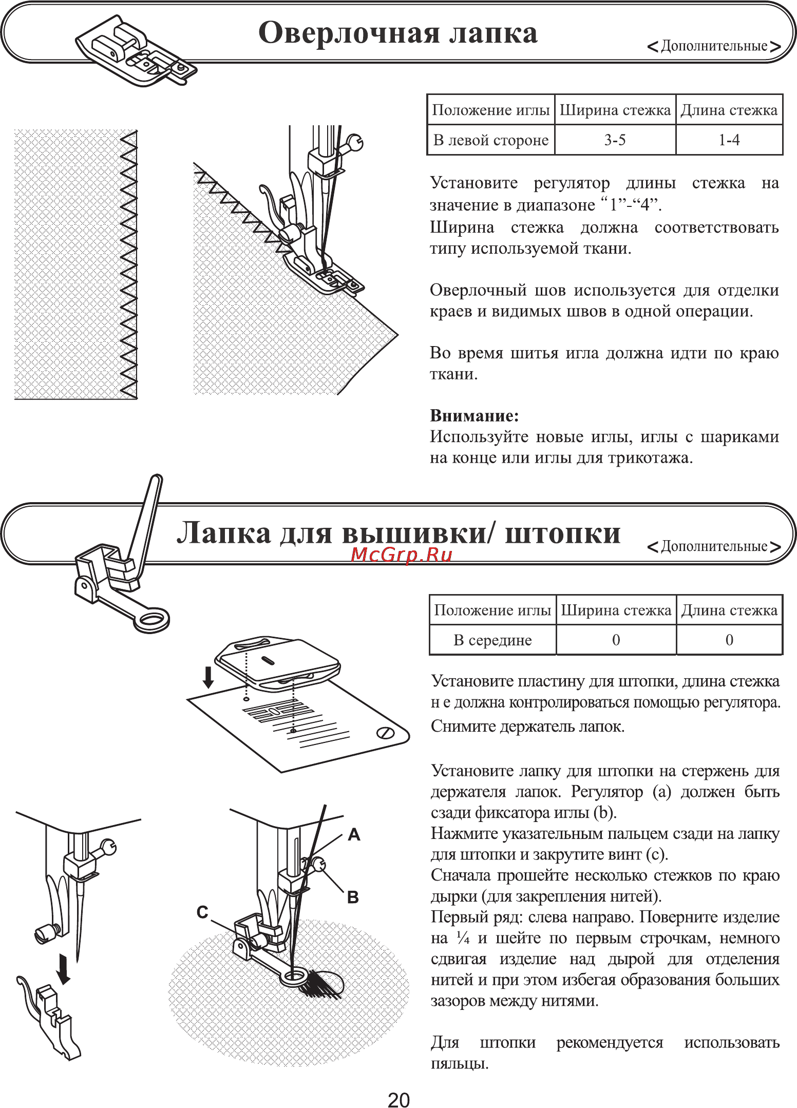Astralux 150 White [23/30] Оверлочная лапка
