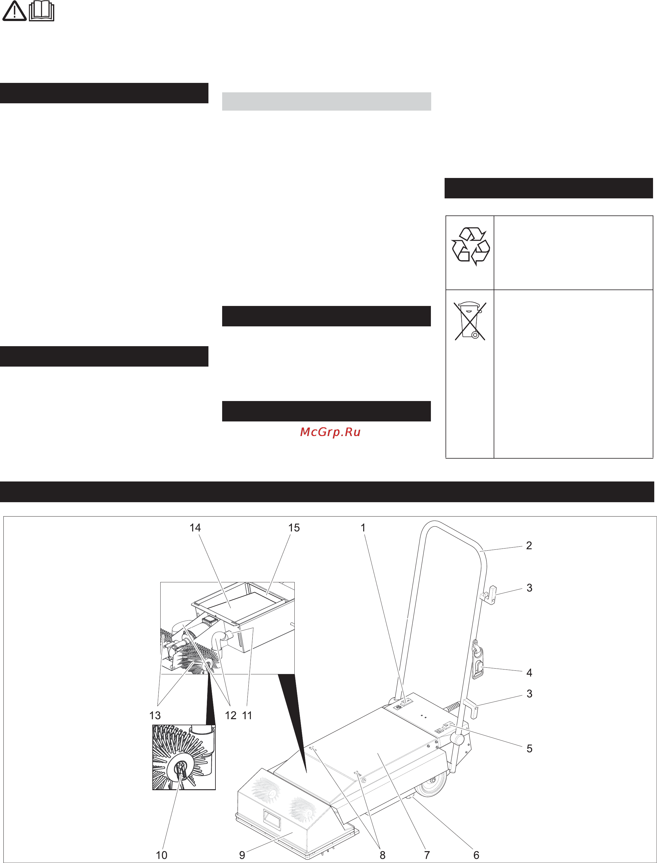 Karcher BR 45/10 ESC *EU [15/88] Elementen voor de bediening en de functies
