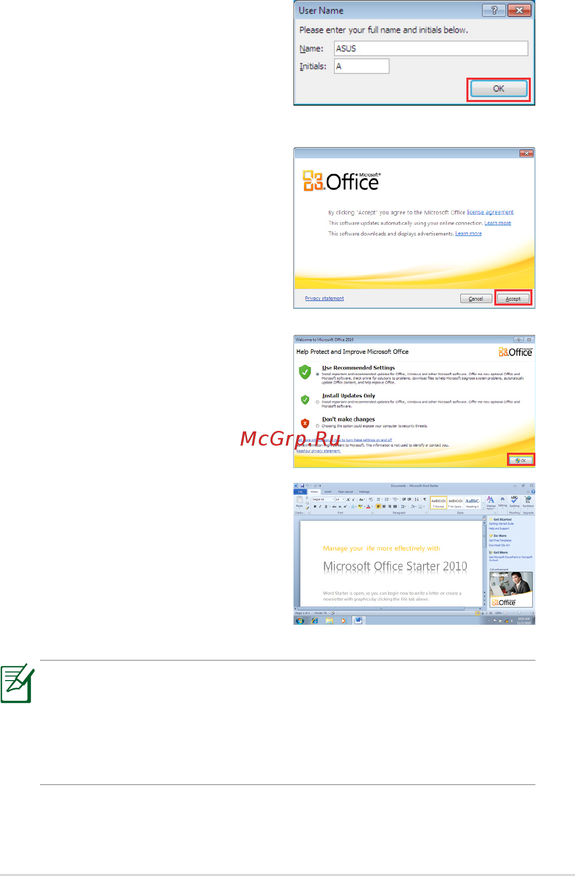 Asus EEE PC 1015PW Gold Инструкция по эксплуатации онлайн [45/66] 48563