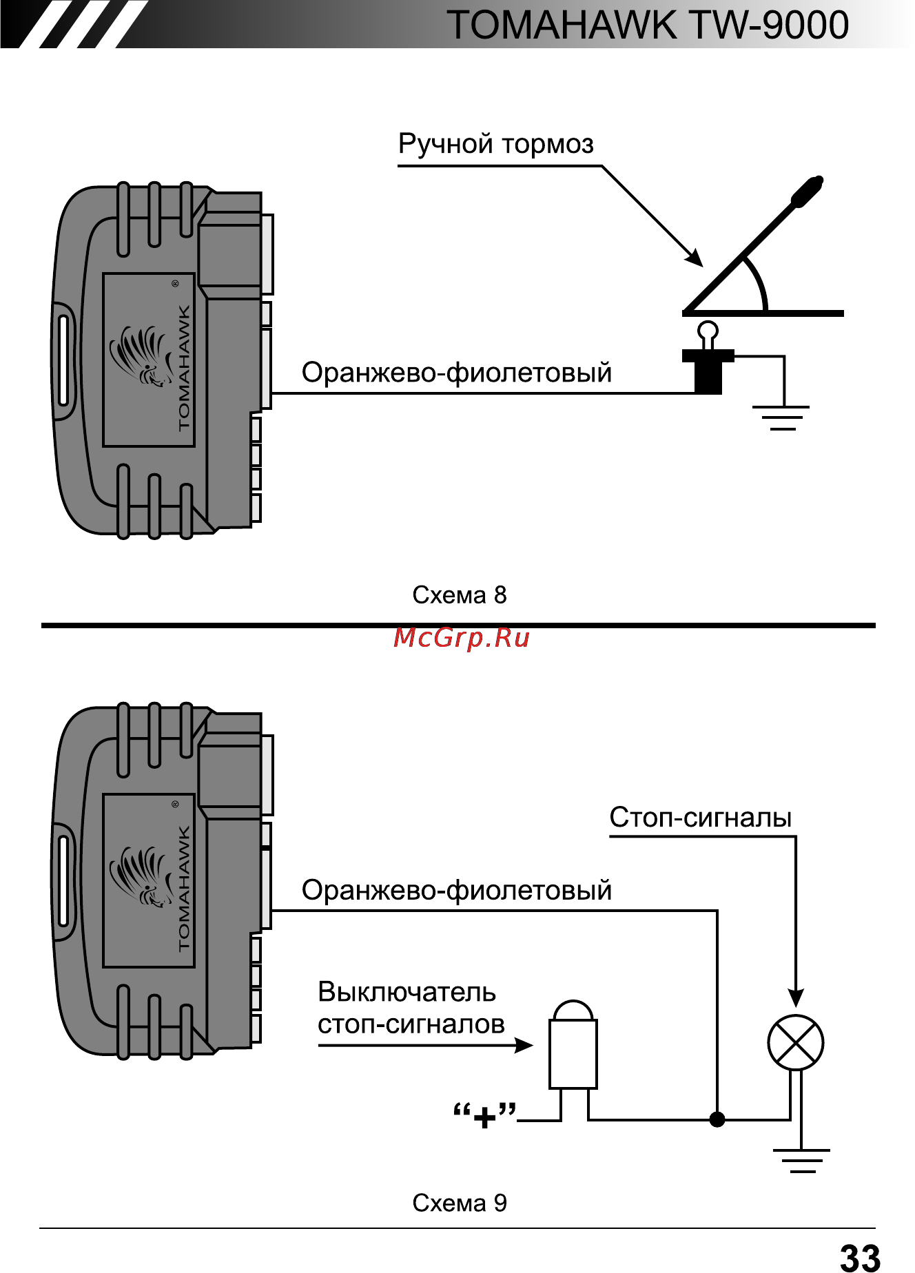 Tomahawk TW-9000 Инструкция по эксплуатации онлайн [33/36] 2584