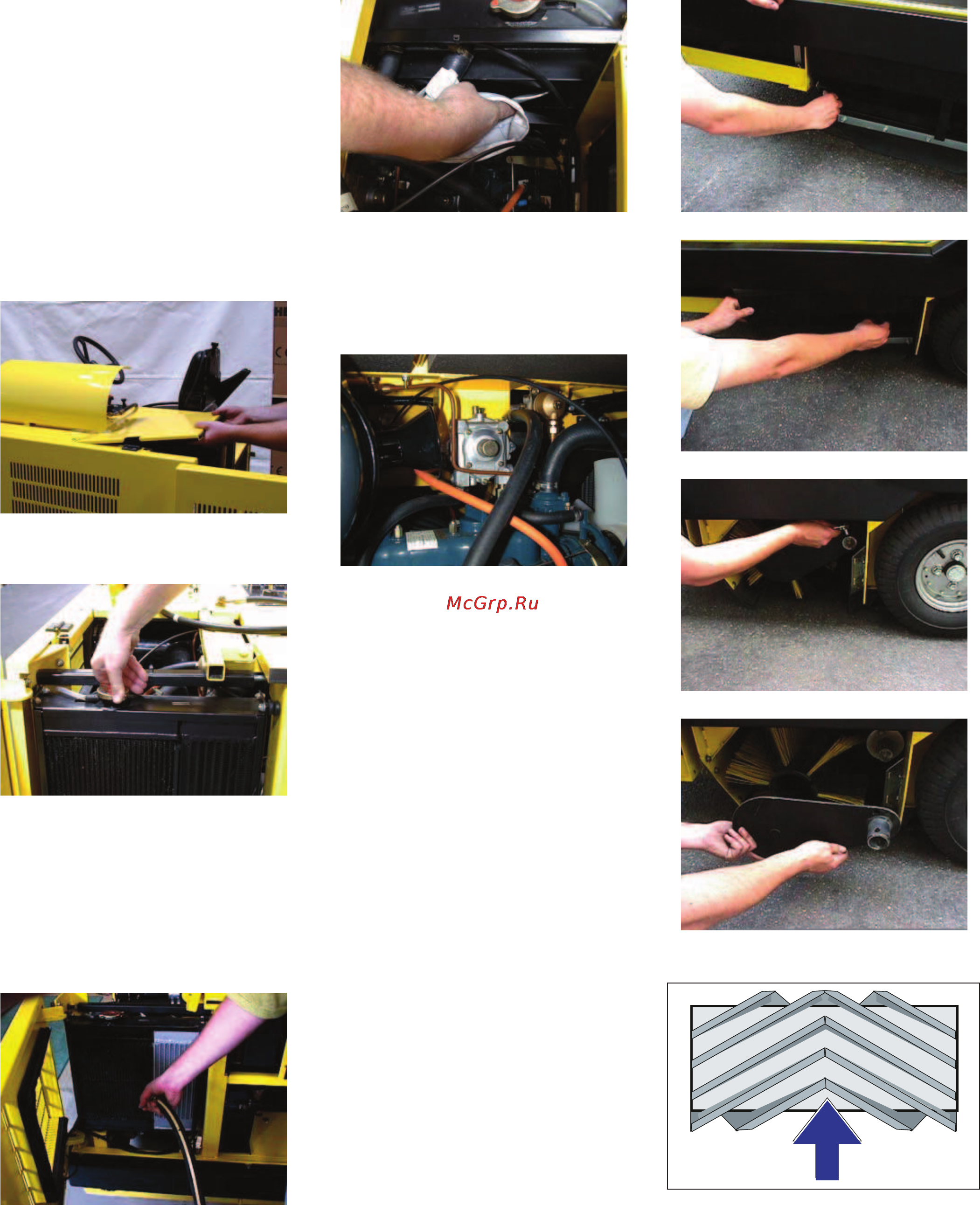 Karcher KMR 1700 B/Lpg [12/21] Замена подметающего вала
