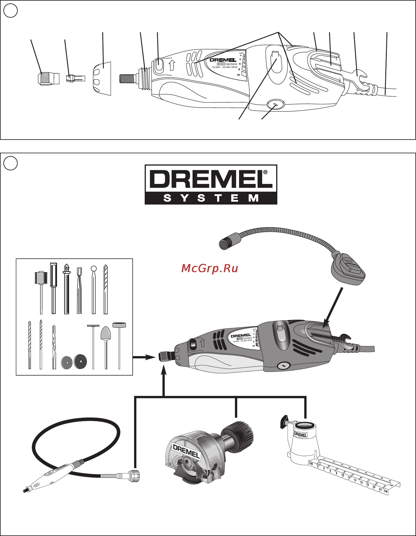Dremel 300 F.013.030.0TC Инструкция по эксплуатации онлайн [2/98] 2710