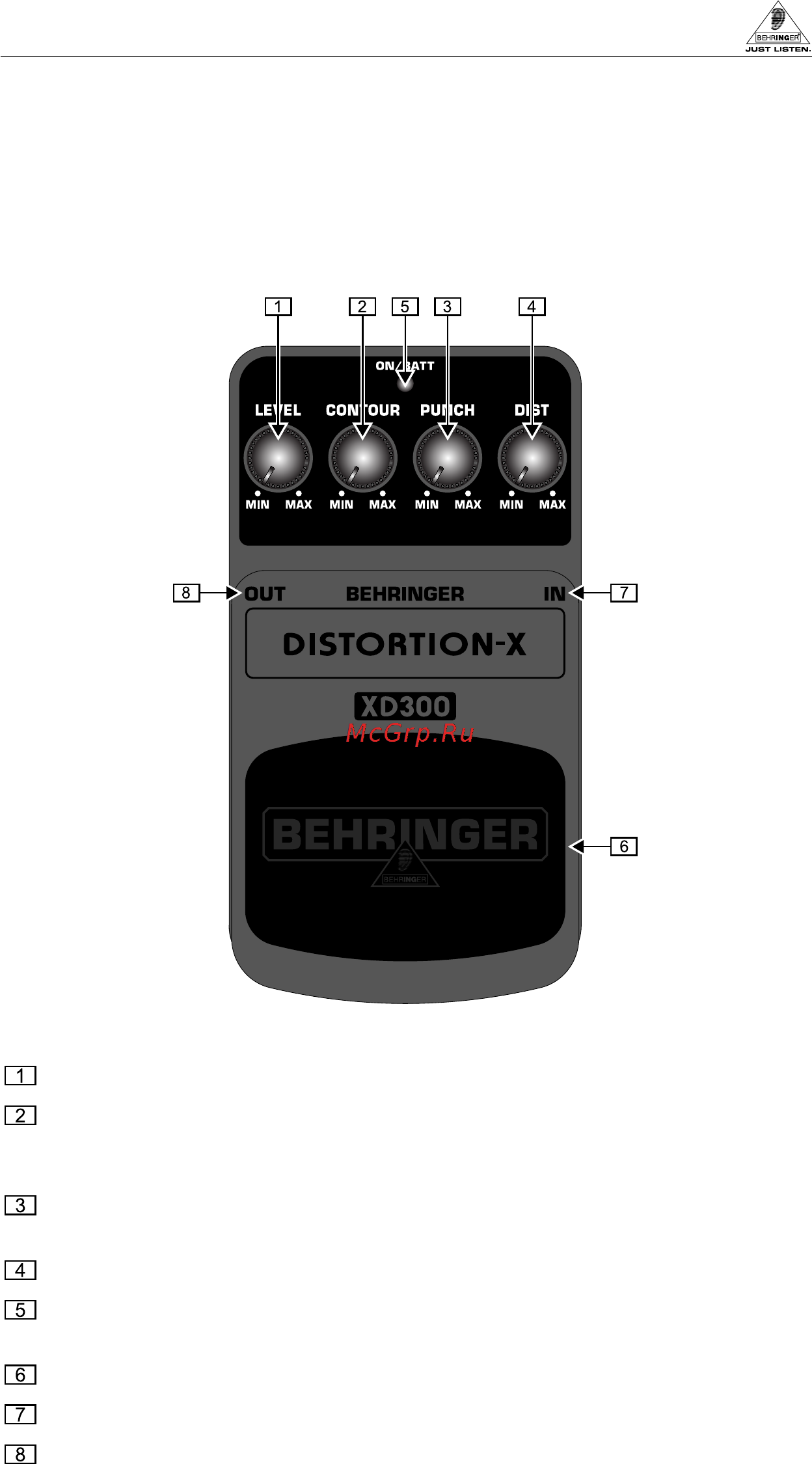 Behringer XD300 Инструкция по эксплуатации онлайн