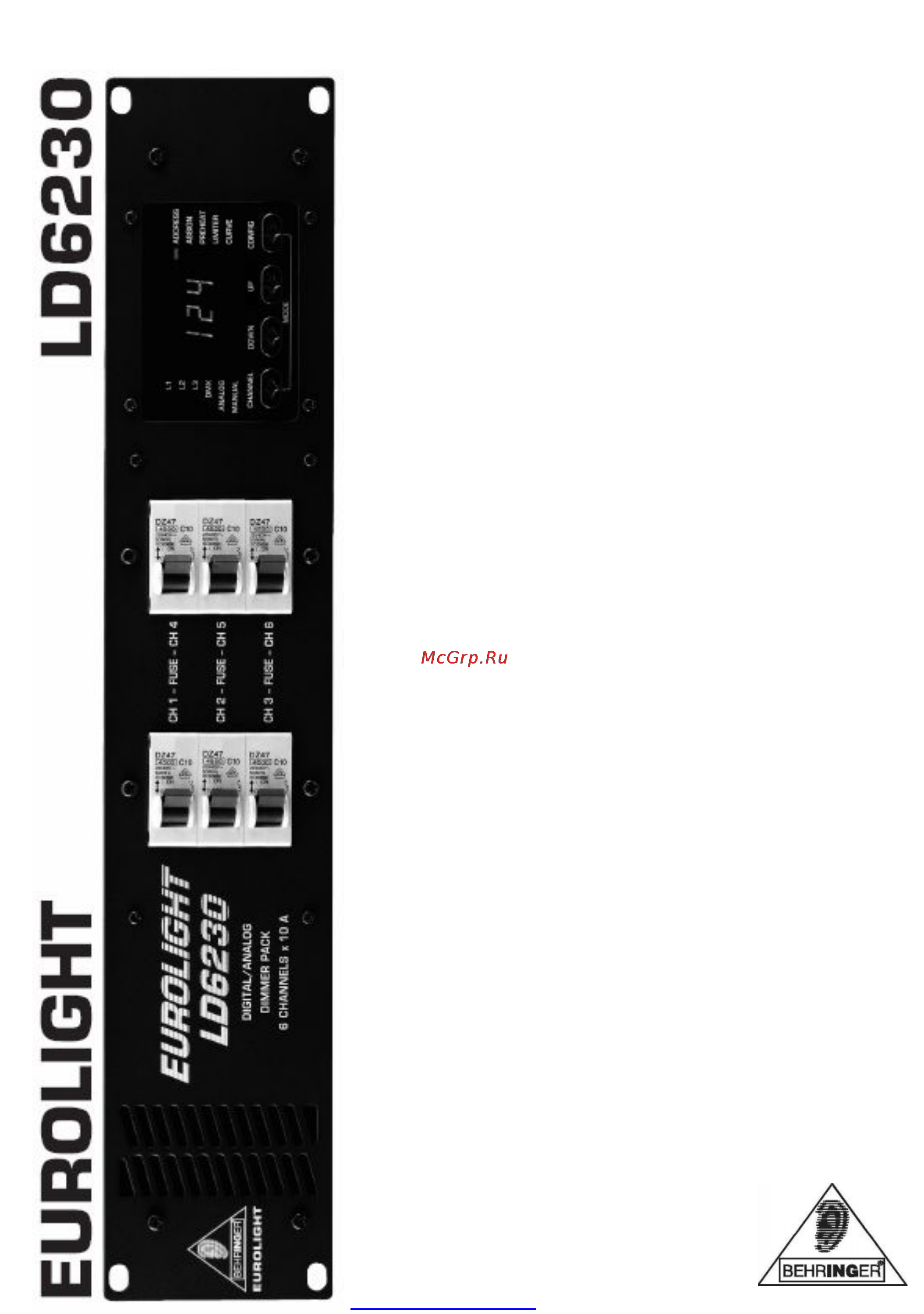 Behringer LD6230 EUROLIGHT Инструкция по эксплуатации онлайн