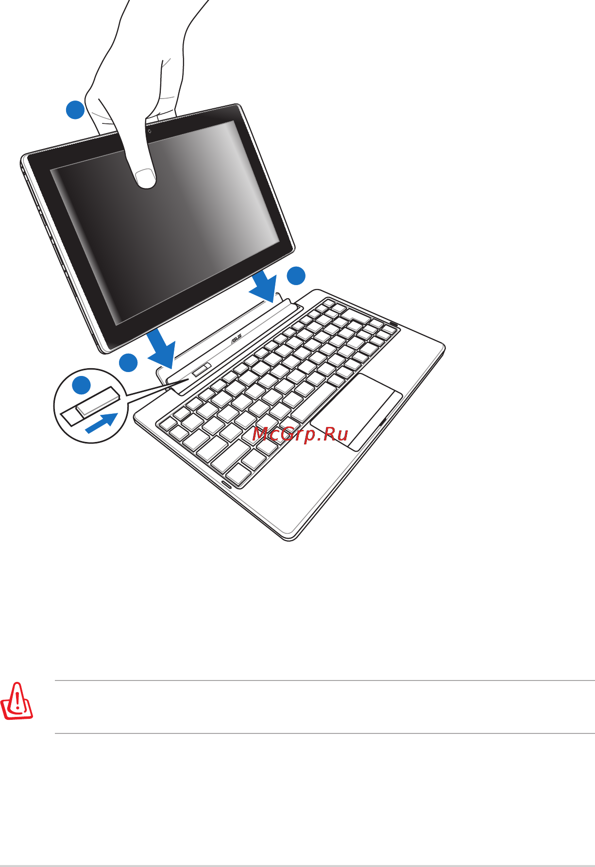 Asus TF101-1B159A Bl [13/56] Подключение eee pad к док станции
