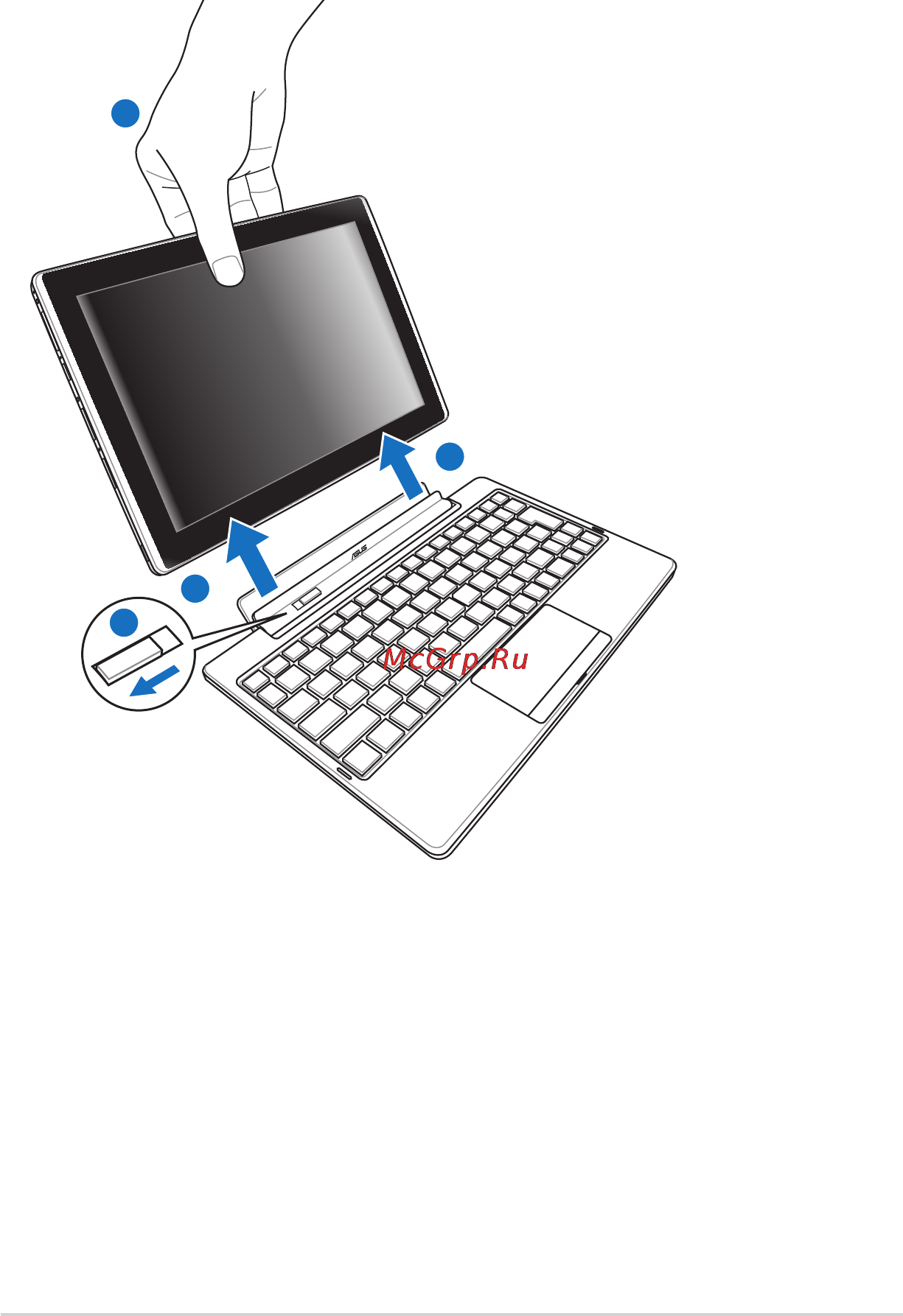 Asus TF101-1B159A Bl [14/56] Отключение eee pad от док станции