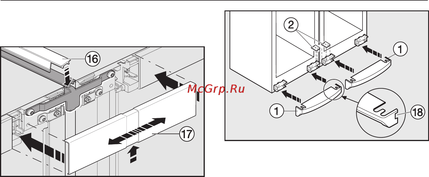Miele FN 4957 S ed-1 [37/44] Установка комбинации side by side