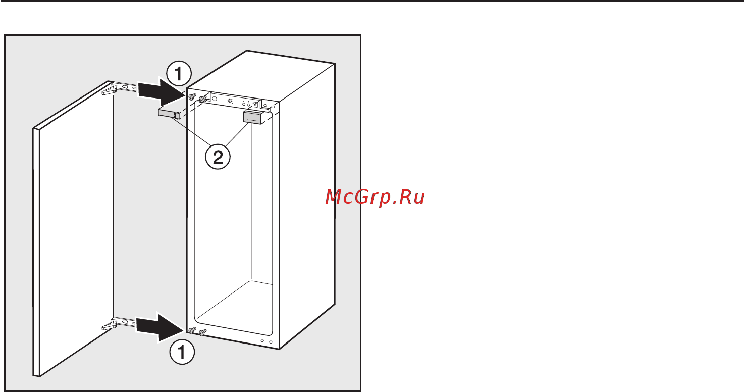 Miele F 9252 i [41/52] Изменение навески дверцы
