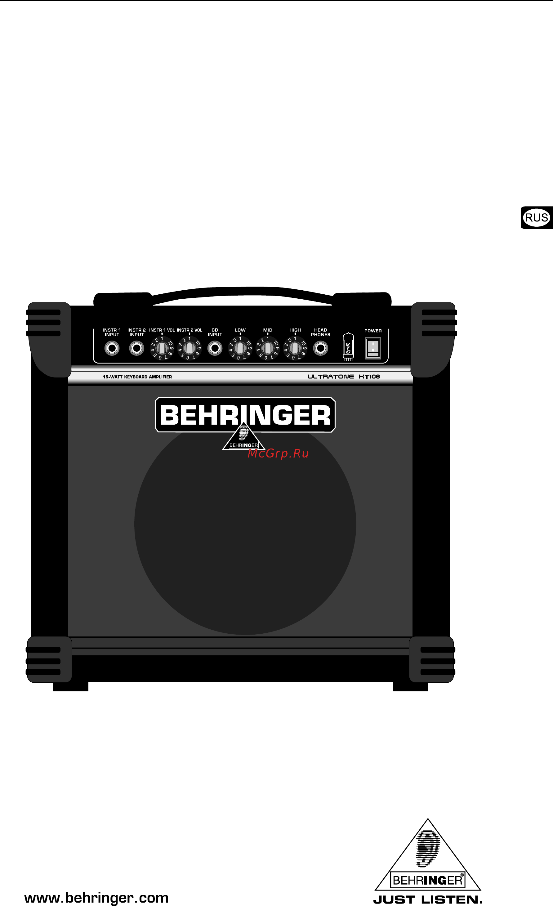 Behringer KT 108 ULTRATONE Инструкция по эксплуатации онлайн