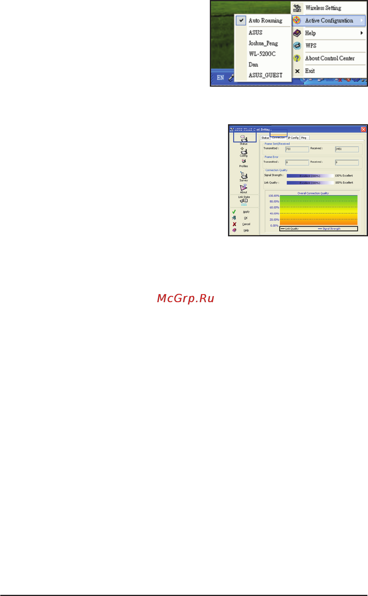 Asus USB-N10 [26/46] Status страница connection