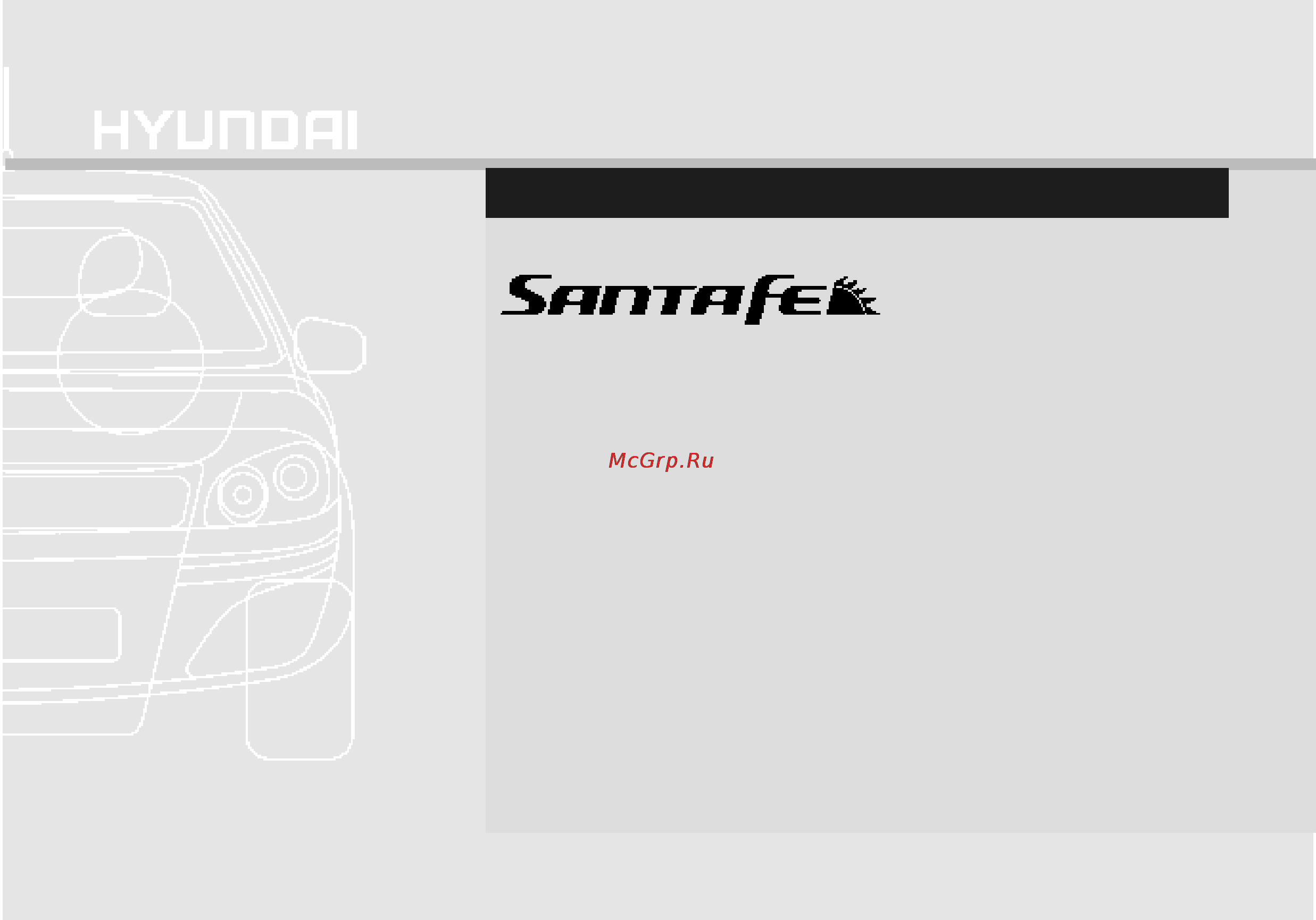Hyundai SantaFe New (2008) Инструкция по эксплуатации онлайн