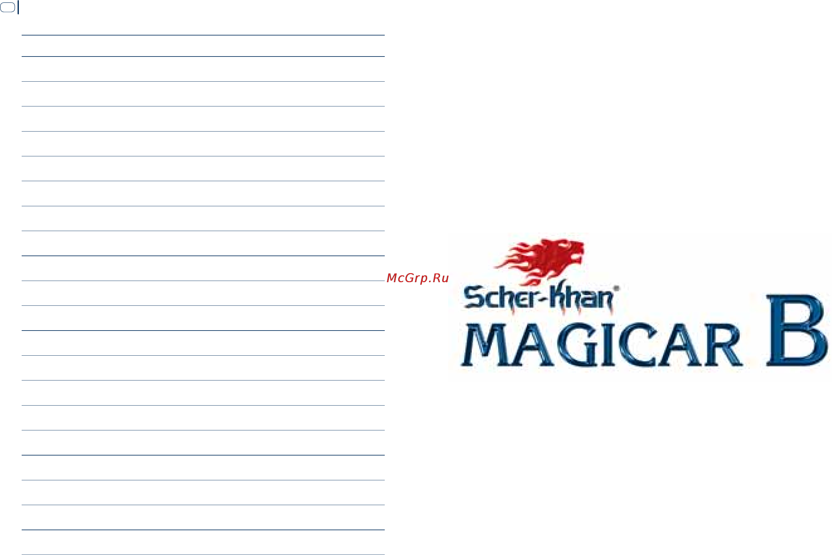 Scher-Khan Magicar B Инструкция по эксплуатации онлайн