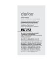 Clarion BLT373 Инструкция по эксплуатации