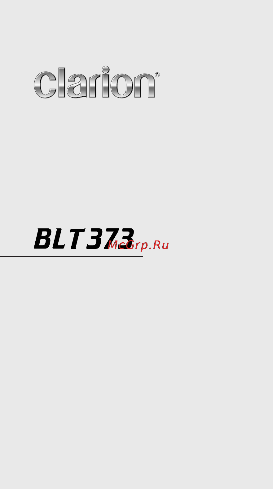 Clarion BLT373 Инструкция по эксплуатации онлайн