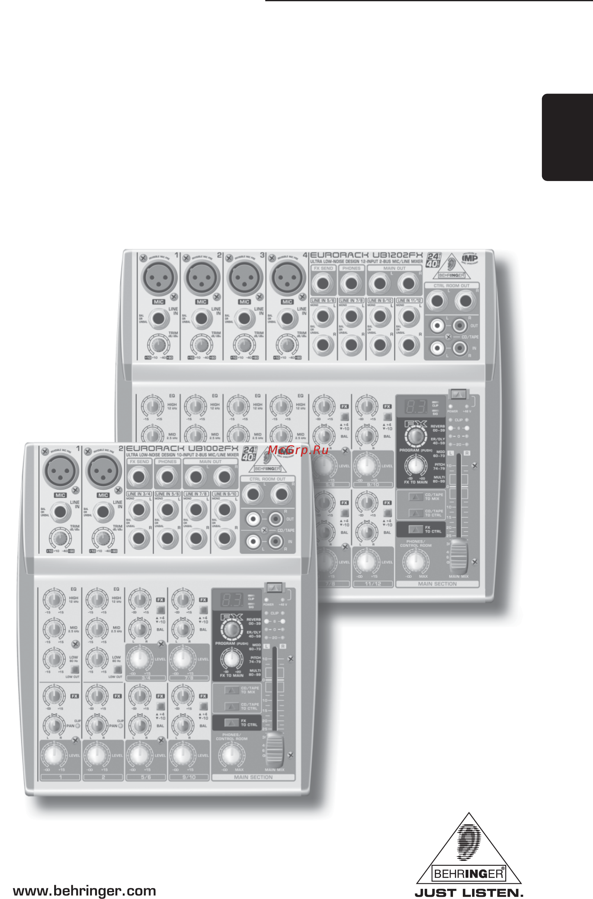 Behringer UB802 Инструкция по эксплуатации онлайн