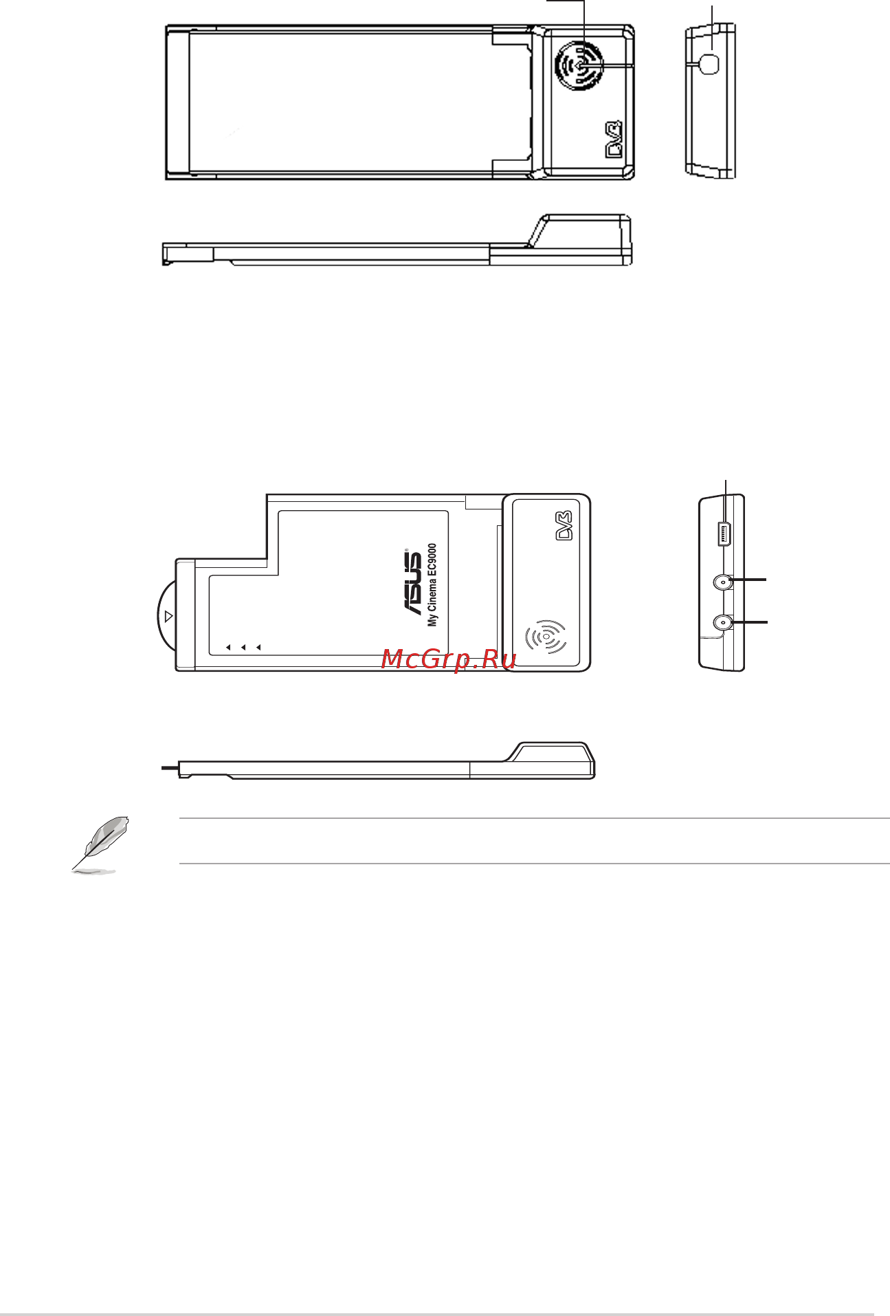 Asus US1-100/P/FM/RC [16/50] Dvbt express card тв тюнер