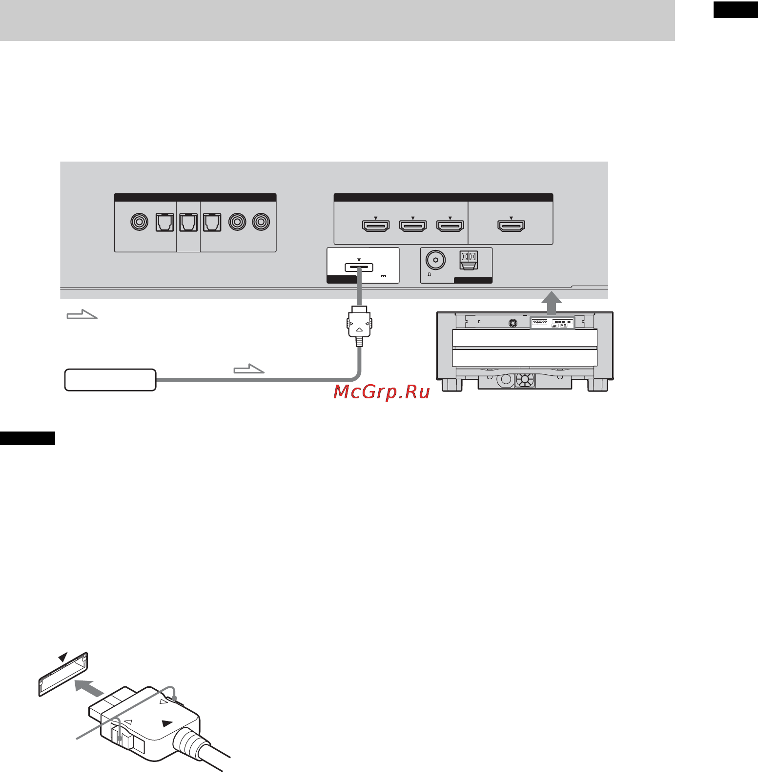 Sony RHT-G950 [71/104] Підключення адаптера digital media port