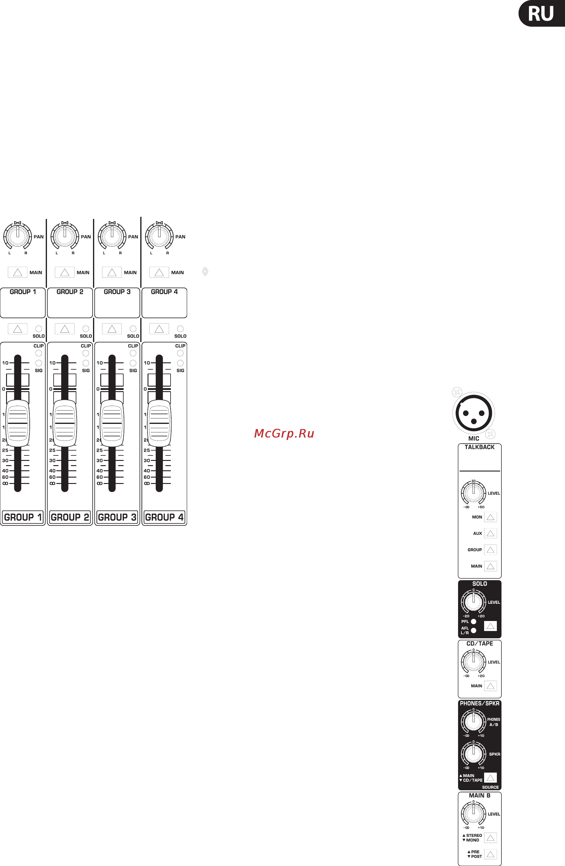 Behringer XENYX XL 3200 [15/22] Другие функции в 5 master секции