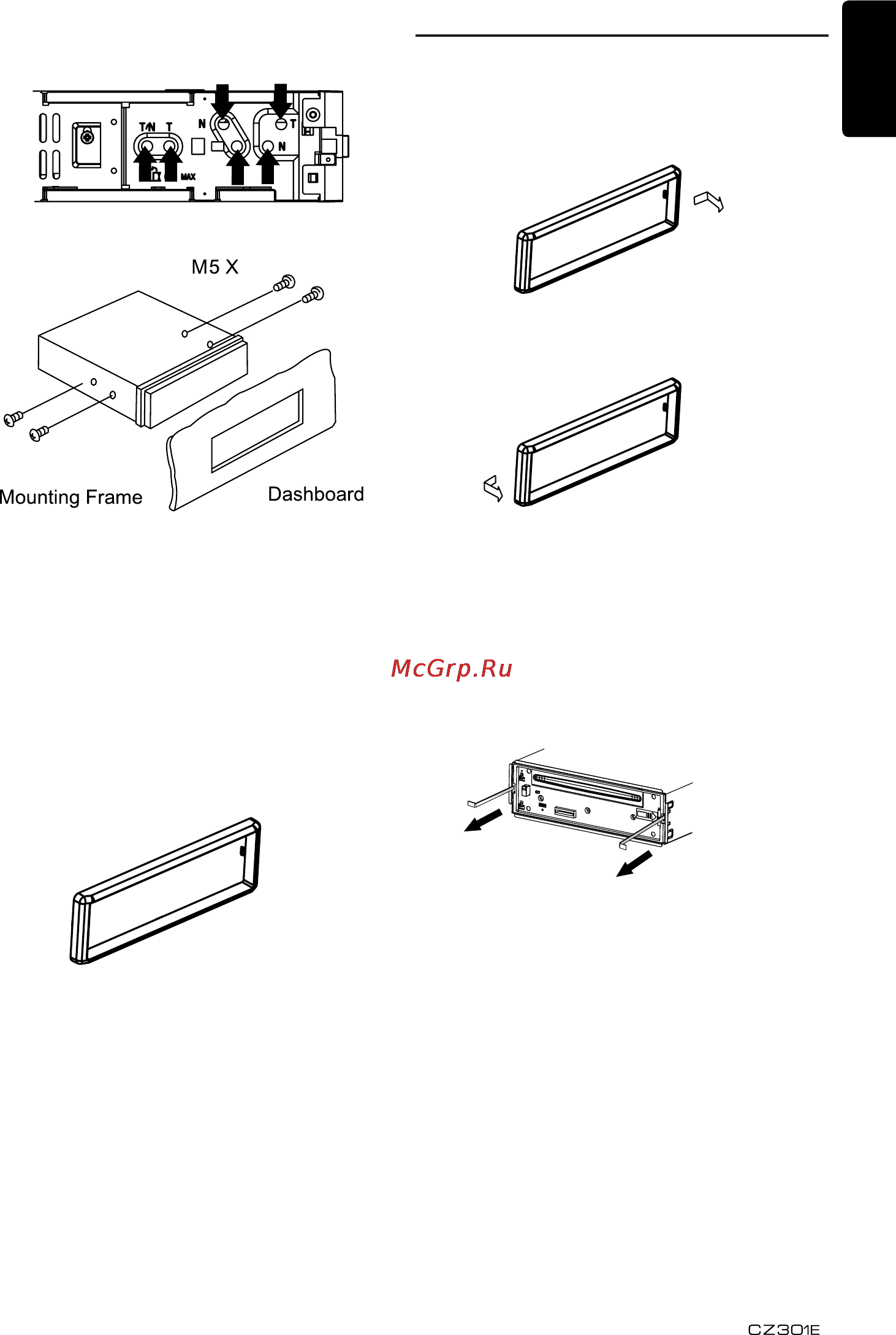 Clarion CZ301E [27/30] Removing the source unit