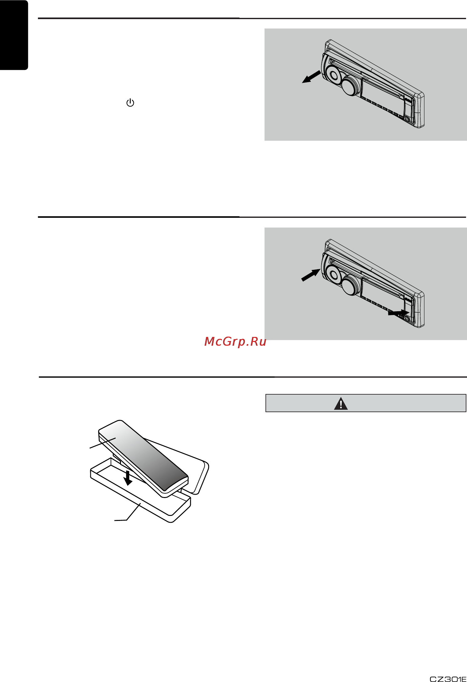 Clarion CZ301E [6/30] Attach the dcp