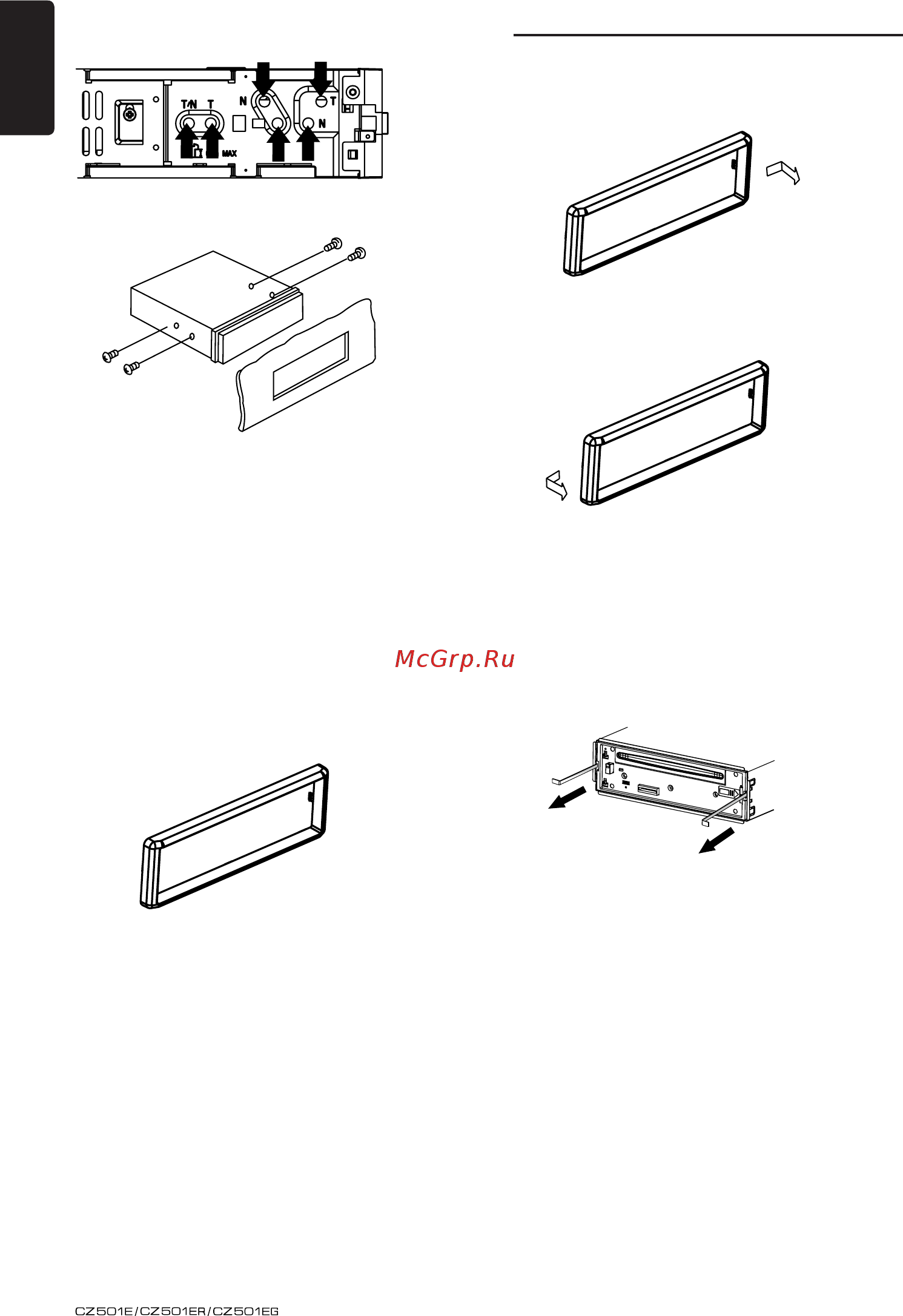 Clarion CZ501E [28/31] Removing the source unit
