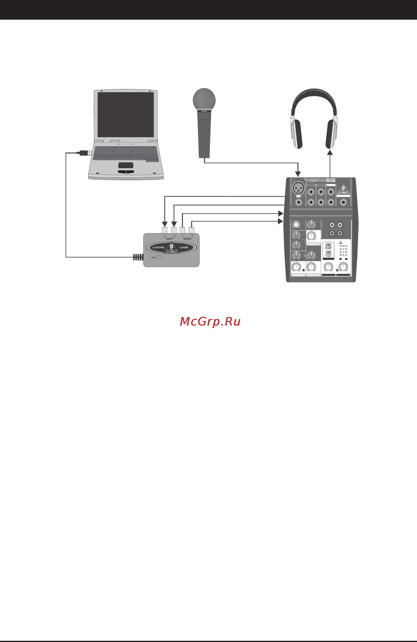 Behringer PODCASTUDIO USB [2/5] Инструкция по установке при помощи интерфейсов usb или firewire