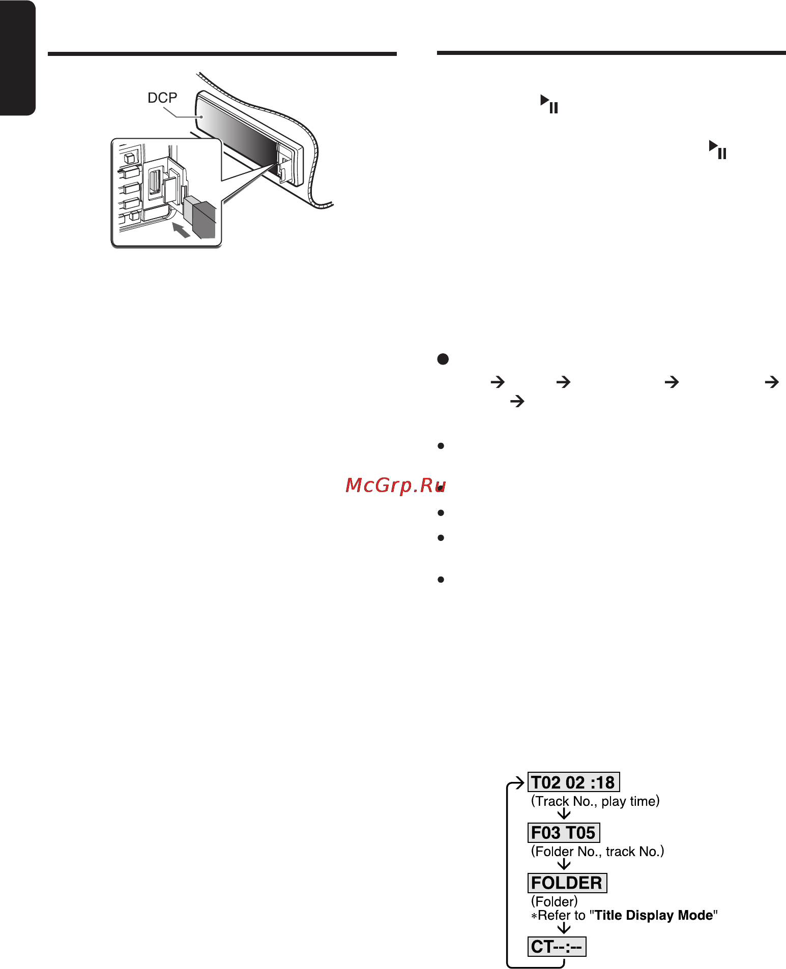 Clarion DB568RUSB [22/31] Operation common to cd and usb drive