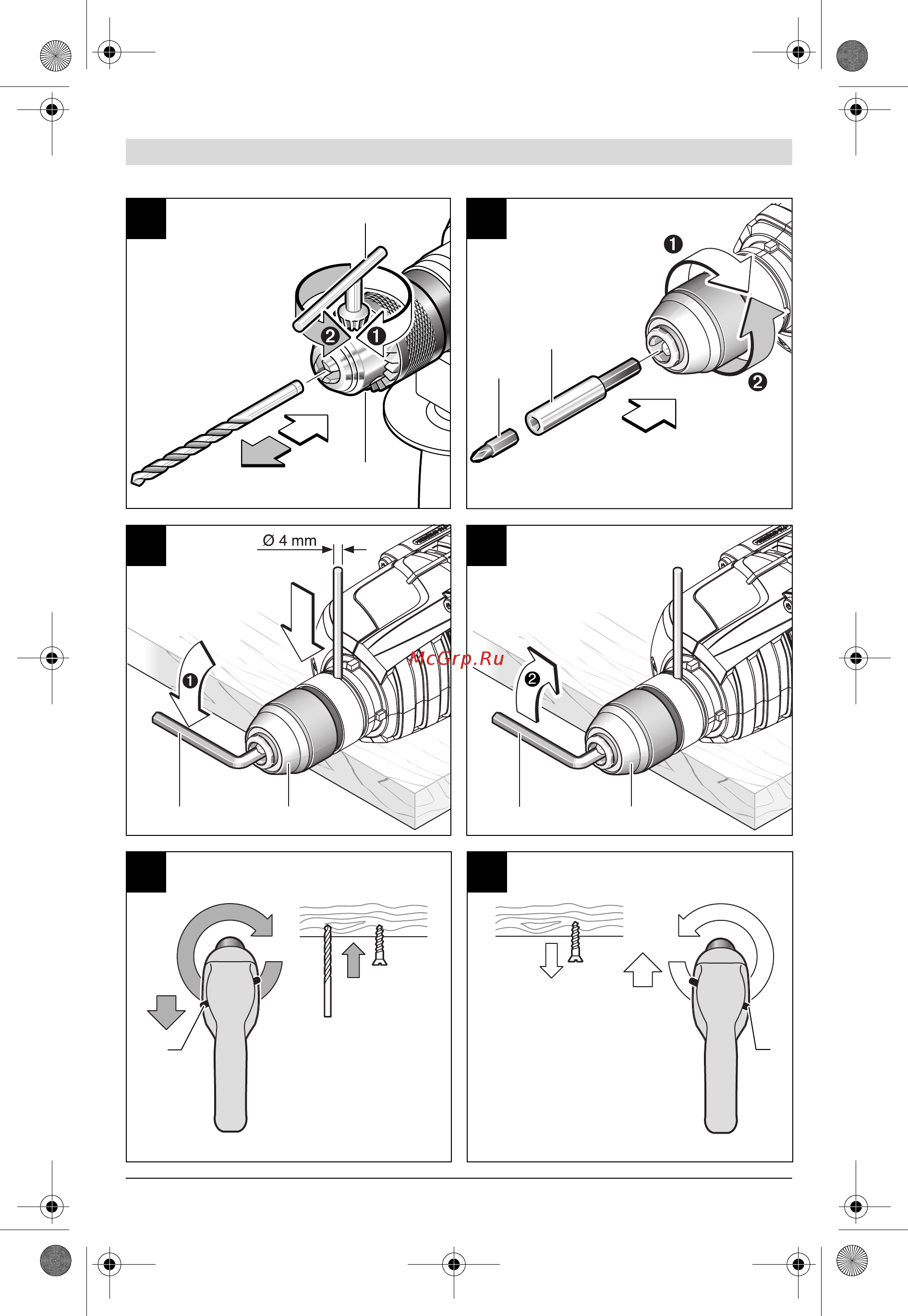 Bosch GSB 19-2 RE 0.601.17B.600 Инструкция по эксплуатации онлайн [5/130] 3242